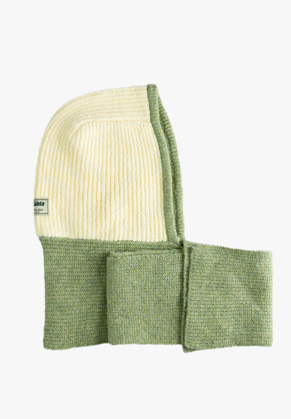 Balaclava Bufanda Verde y Mantequilla