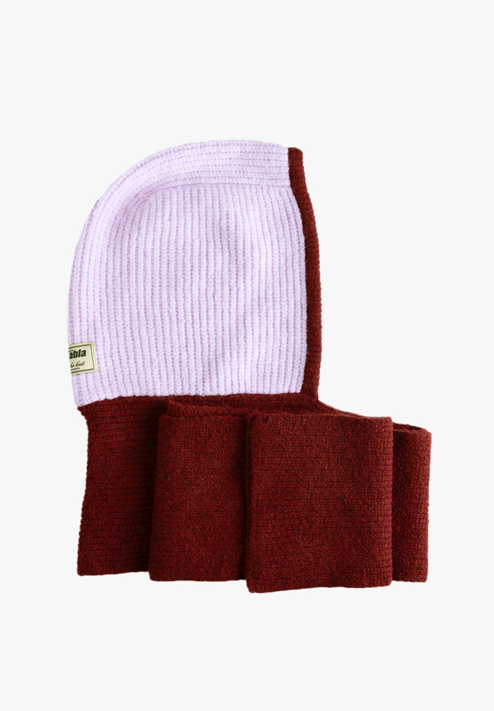 Cagoule Écharpe Bordeaux et Rose