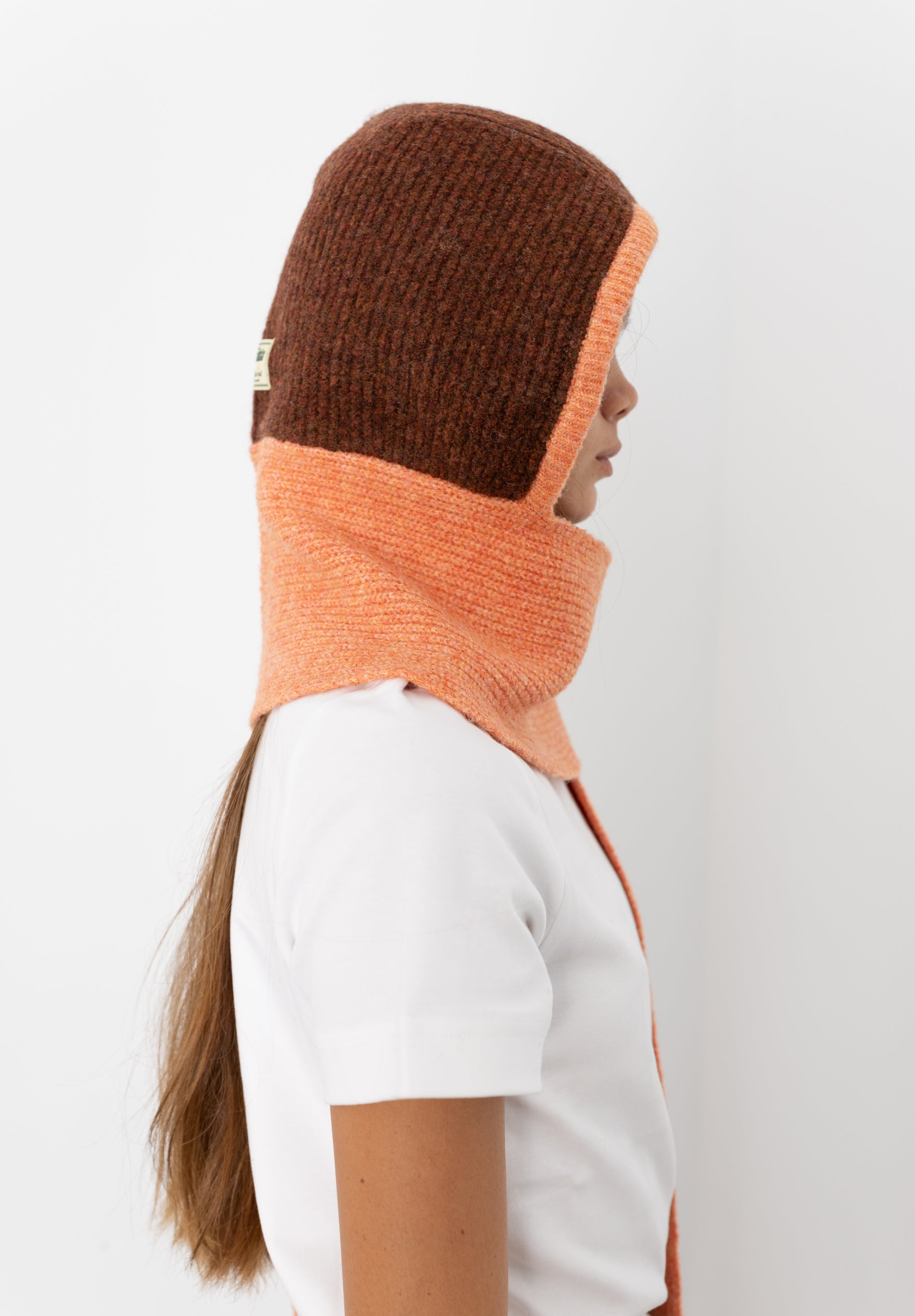 Brown and Orange Balaclava Scarf