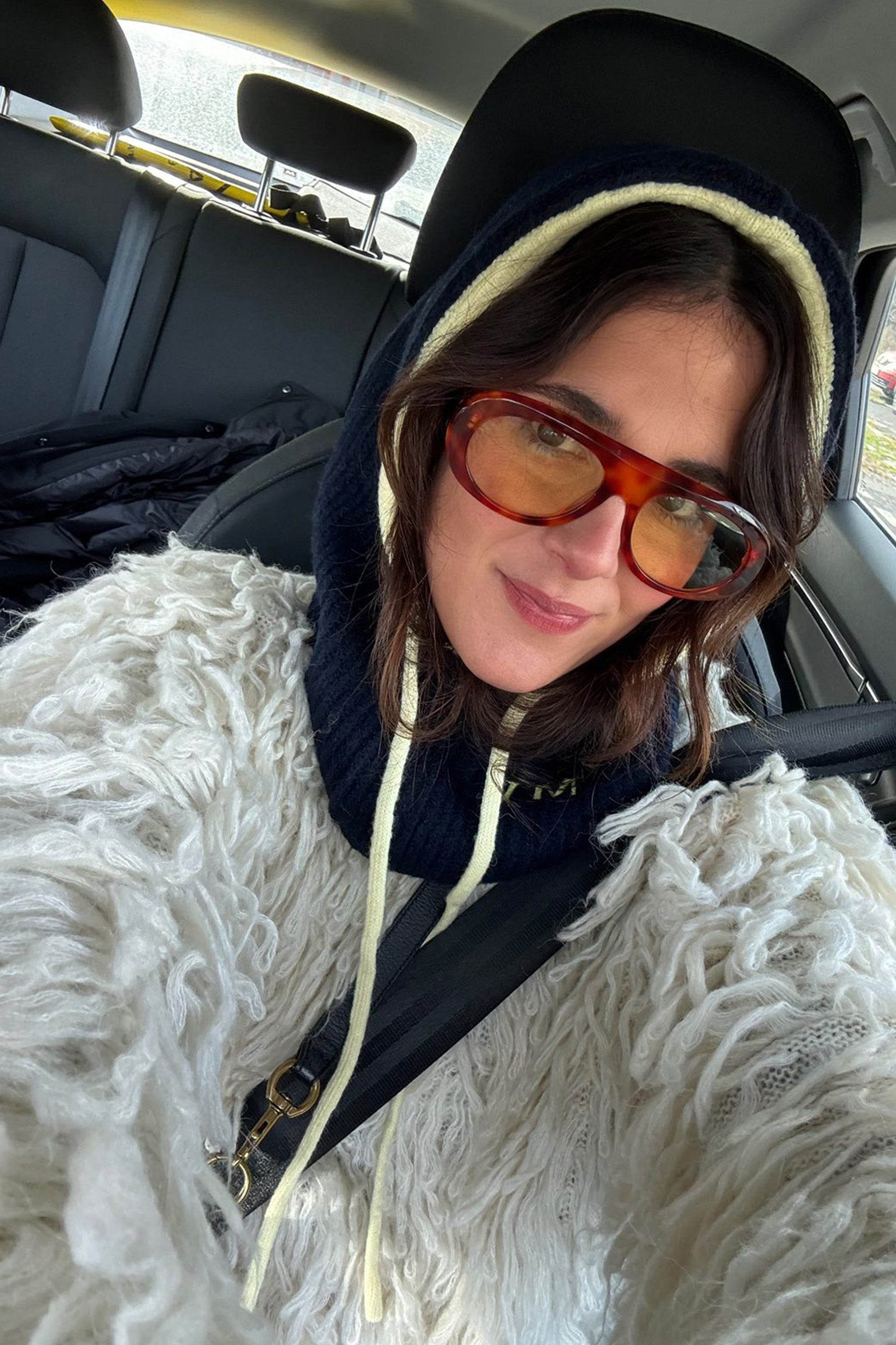 Cagoule Bleu Marine et Beurre