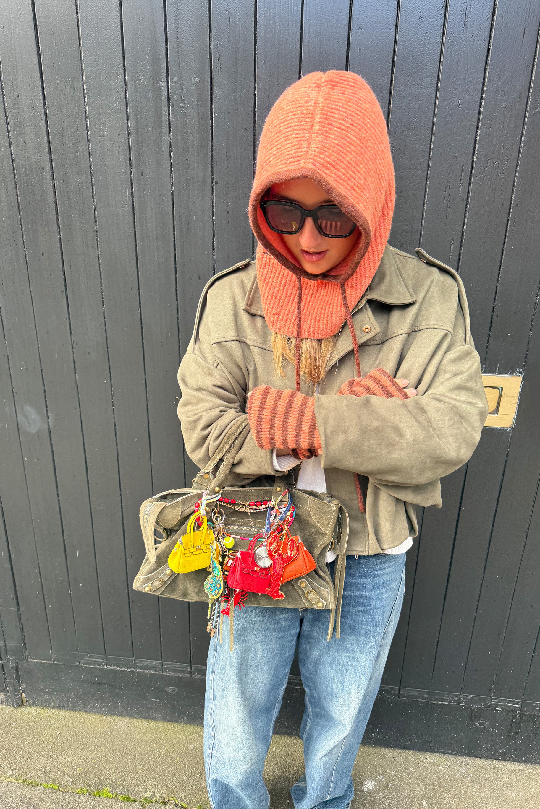 Balaclava Marrón y Naranja