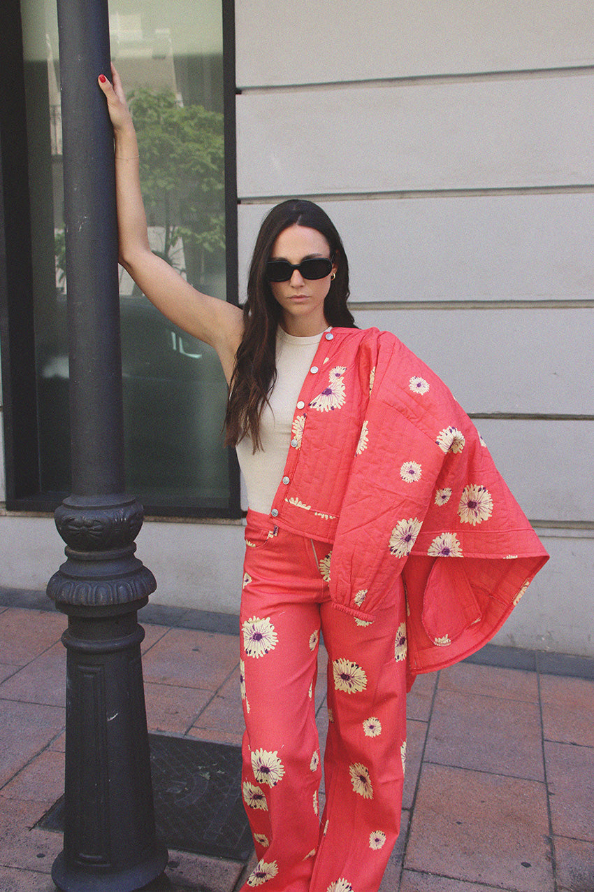 Bomber Flores Maxi
