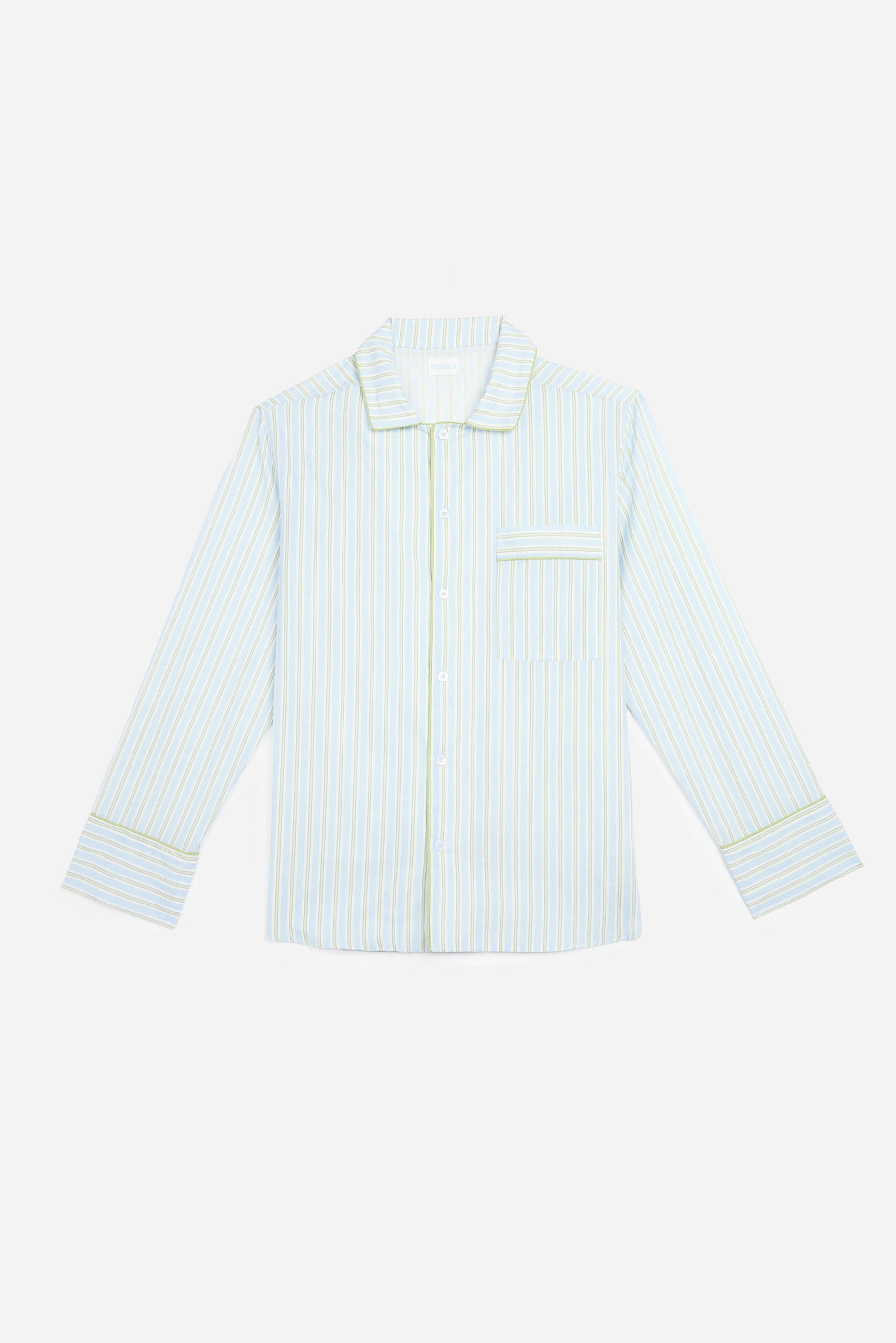 Pyjama Unisexe Rayures Bleues