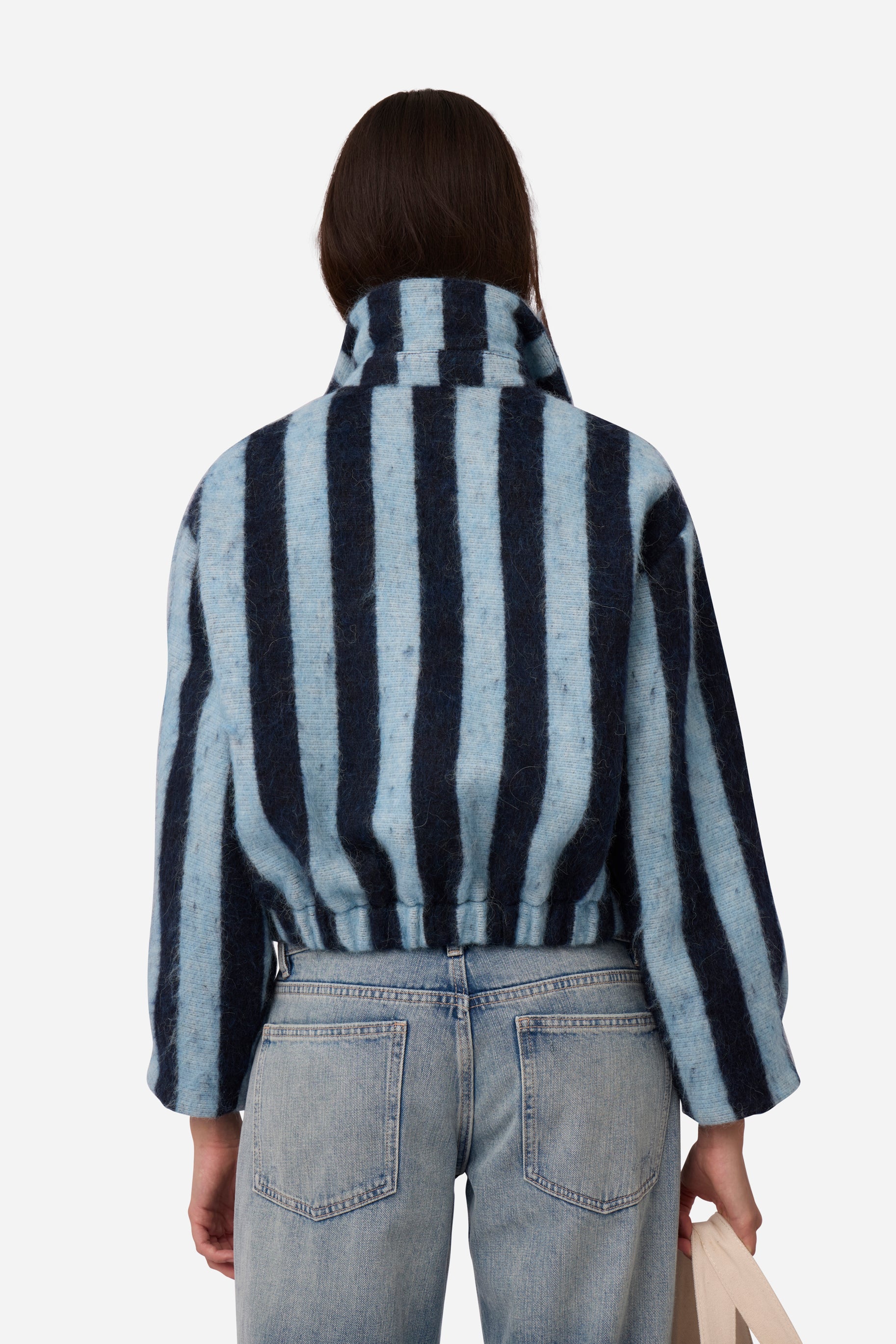 Chaqueta Alpaca Rayas Azul