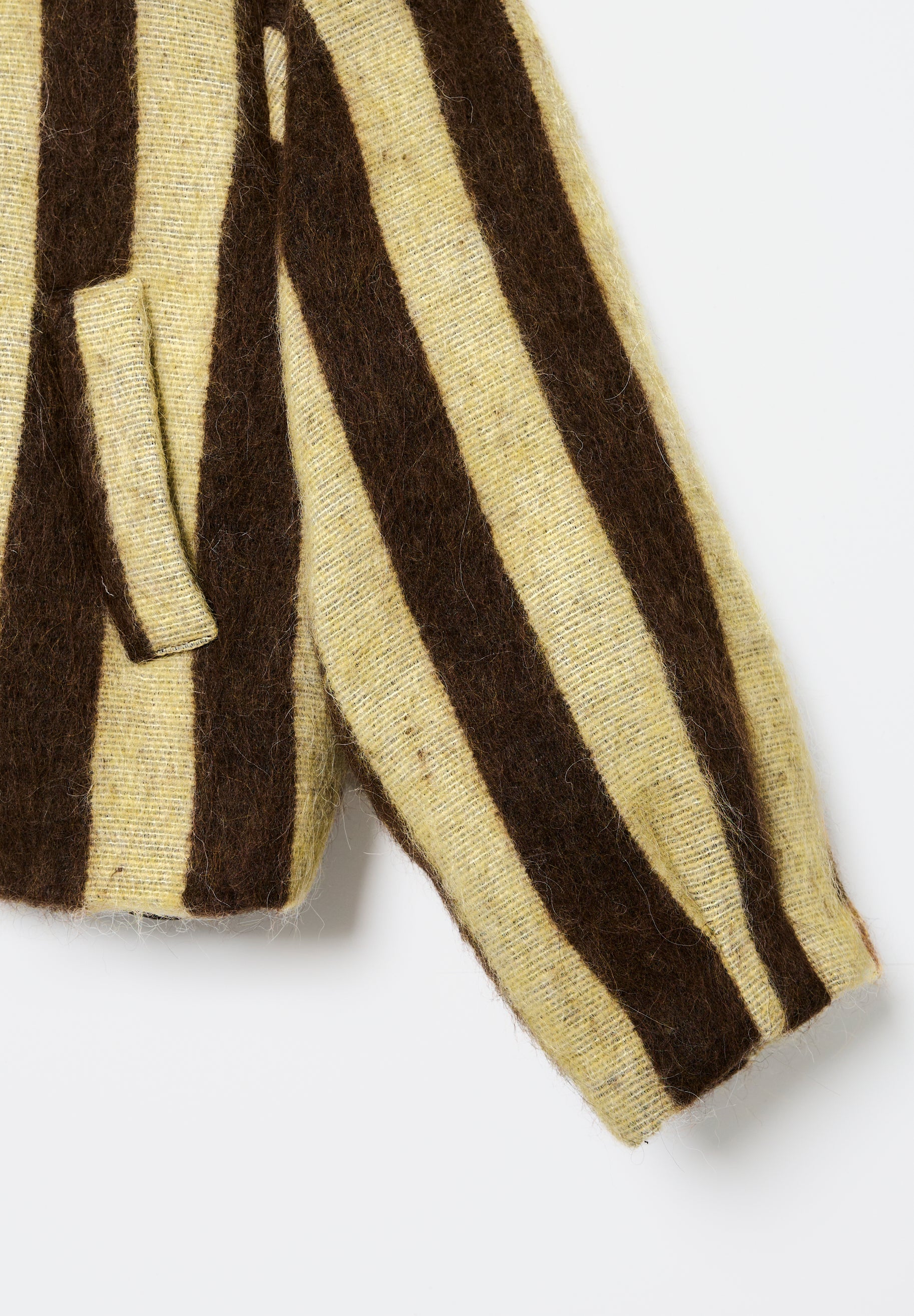 Yellow Striped Alpaca Jacket