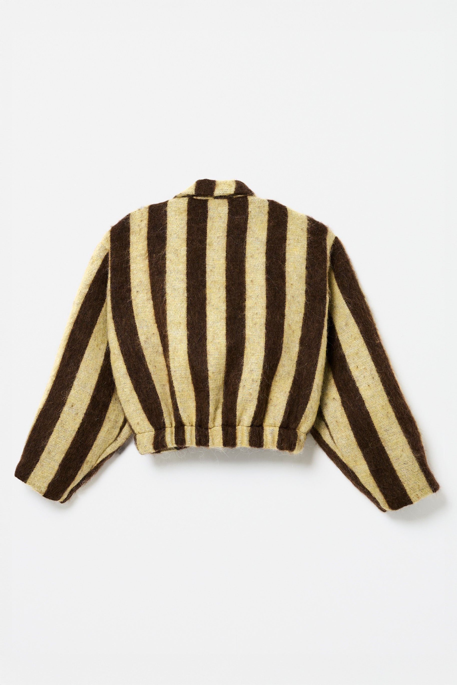 Yellow Striped Alpaca Jacket