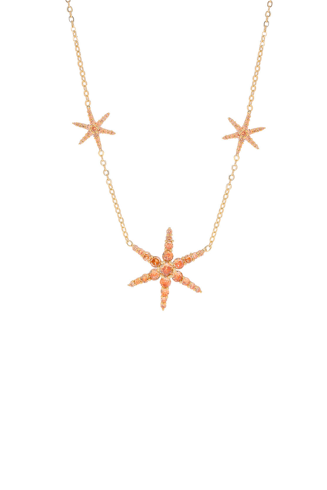 3 Brown Star Necklace