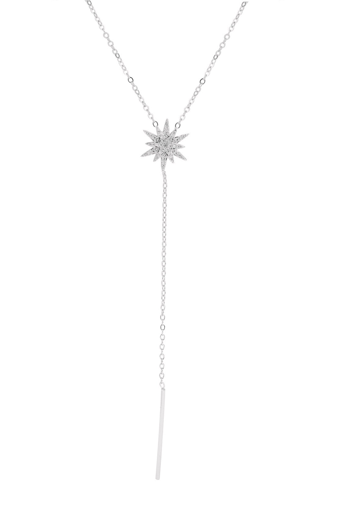 Collier long étoile blanche