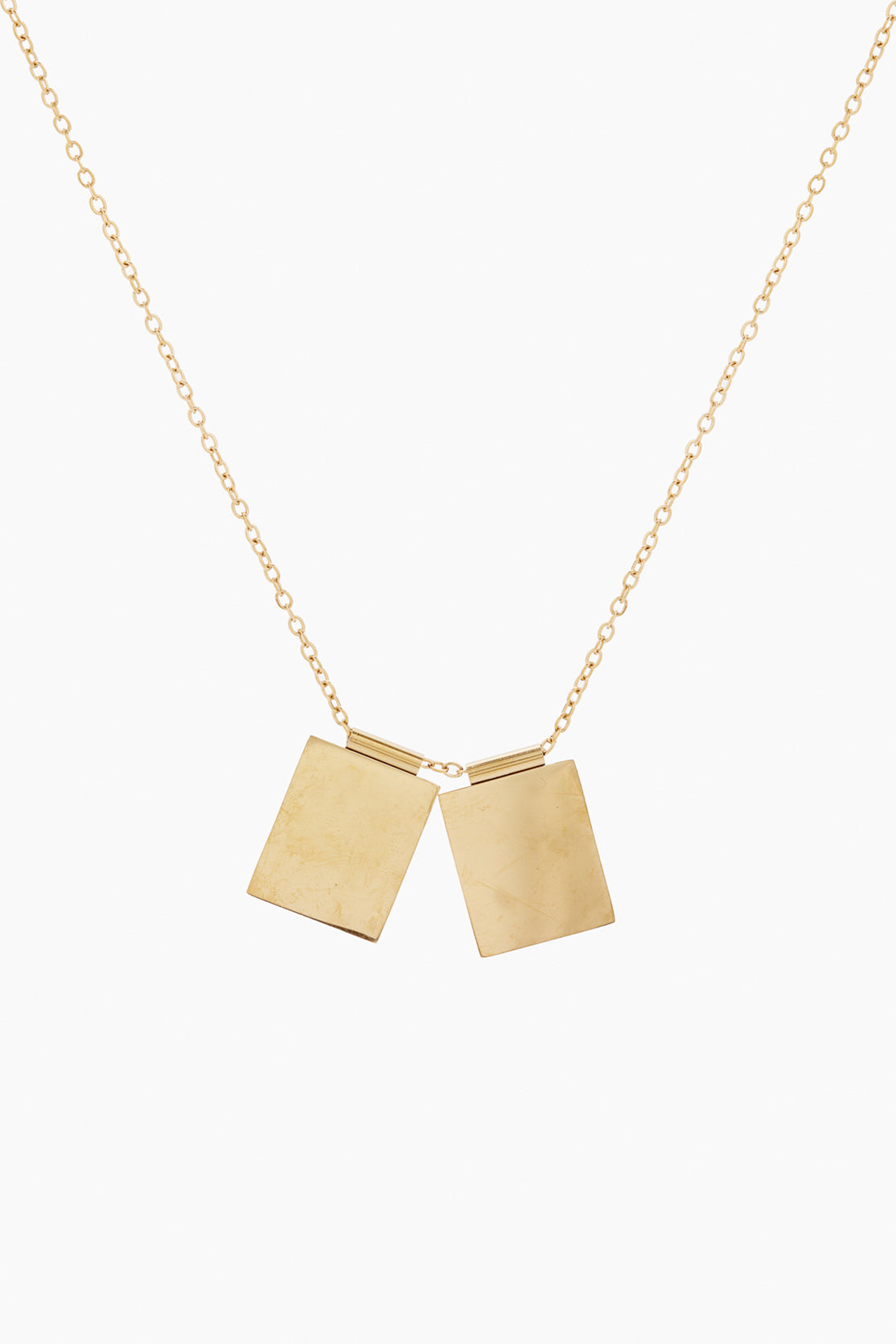 Customizable Double Plate Necklace