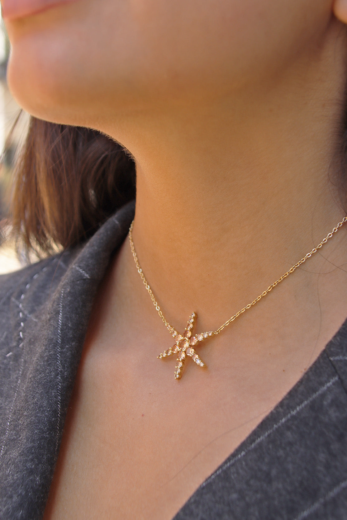 Brown Star Necklace