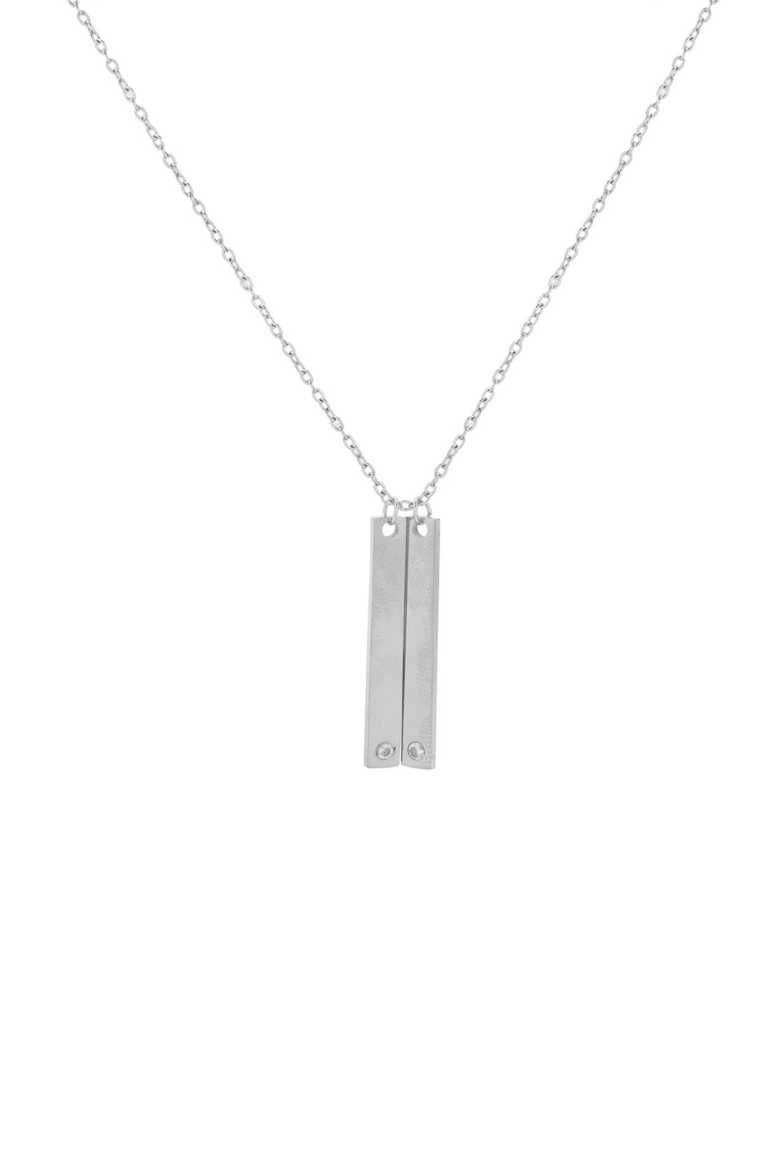 Long Double Zircon Necklace