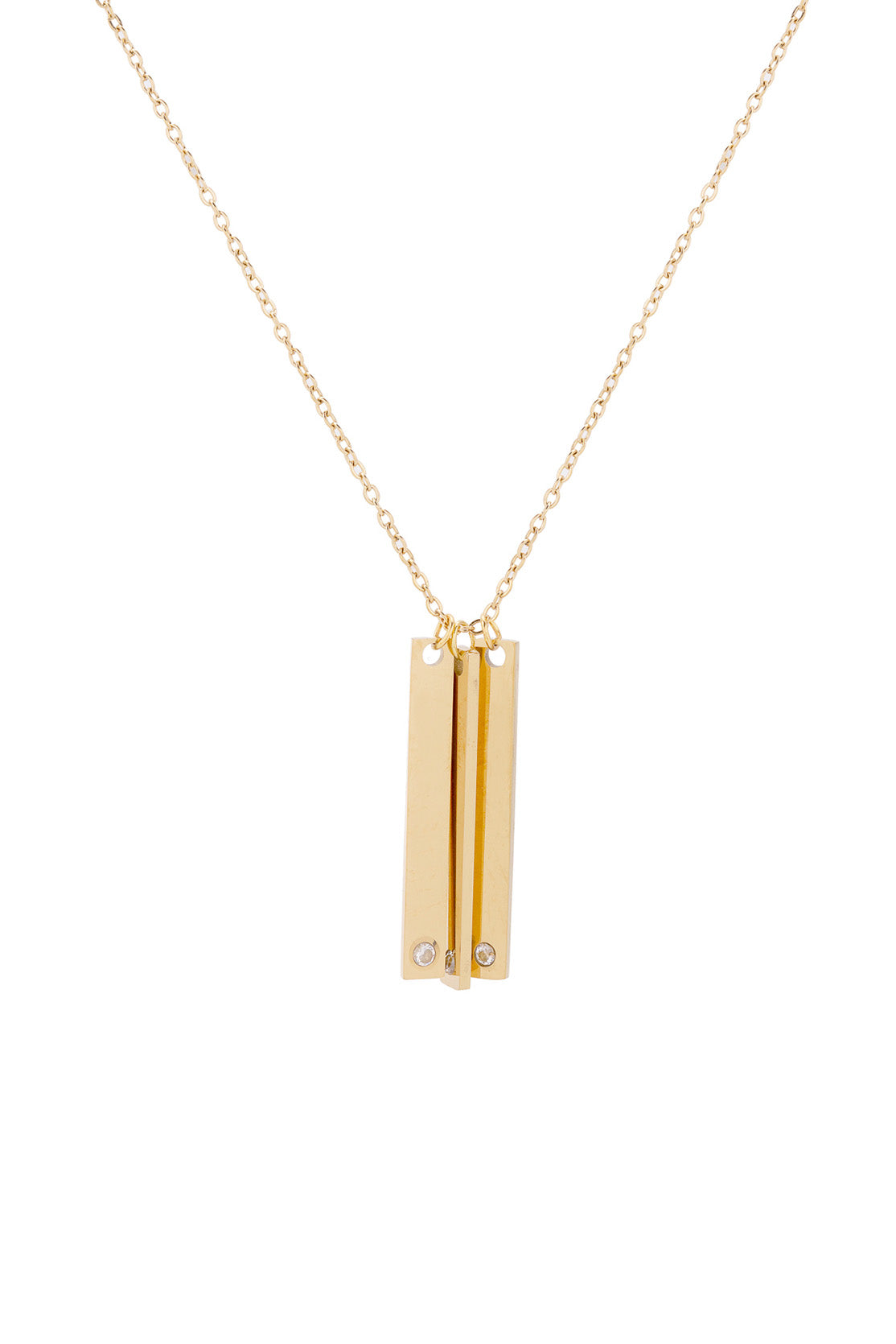 Long Triple Zircon Necklace