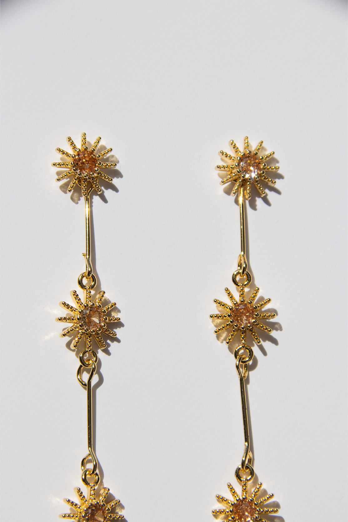 Brown Sun Detachable Earrings