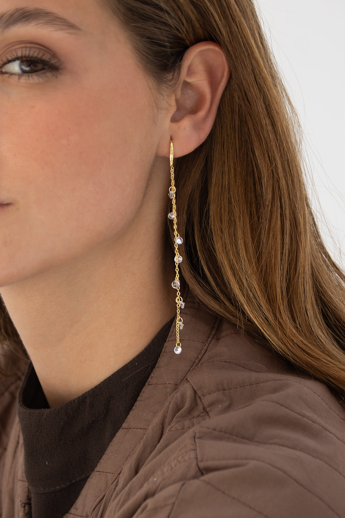 Double Zirconia Earring Pair
