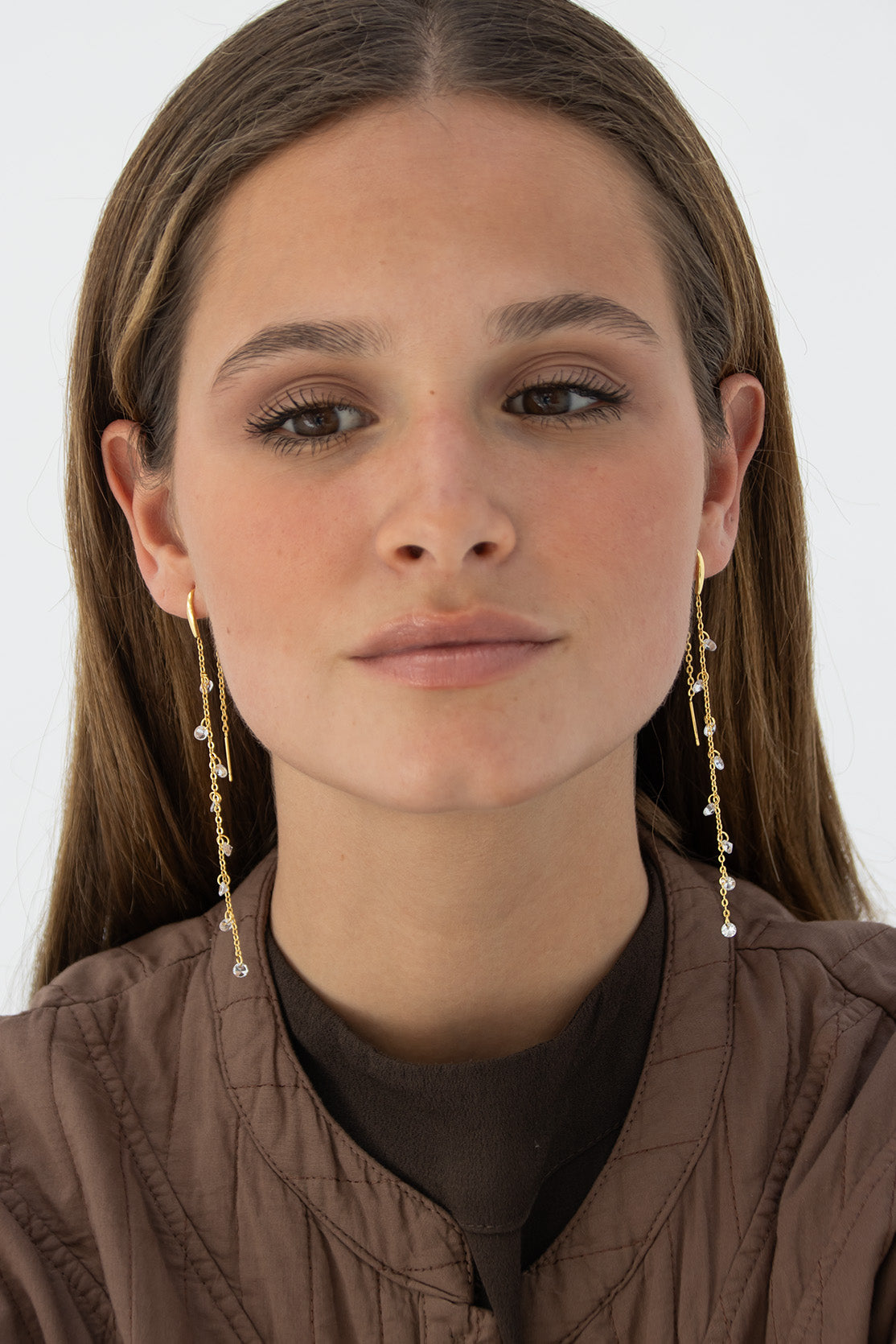 Double Zirconia Earring Pair
