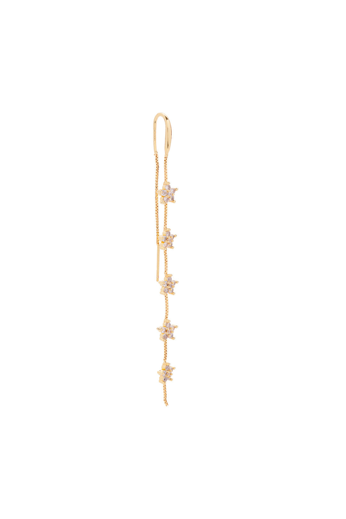 Double Flower Chain Earring (Unit)