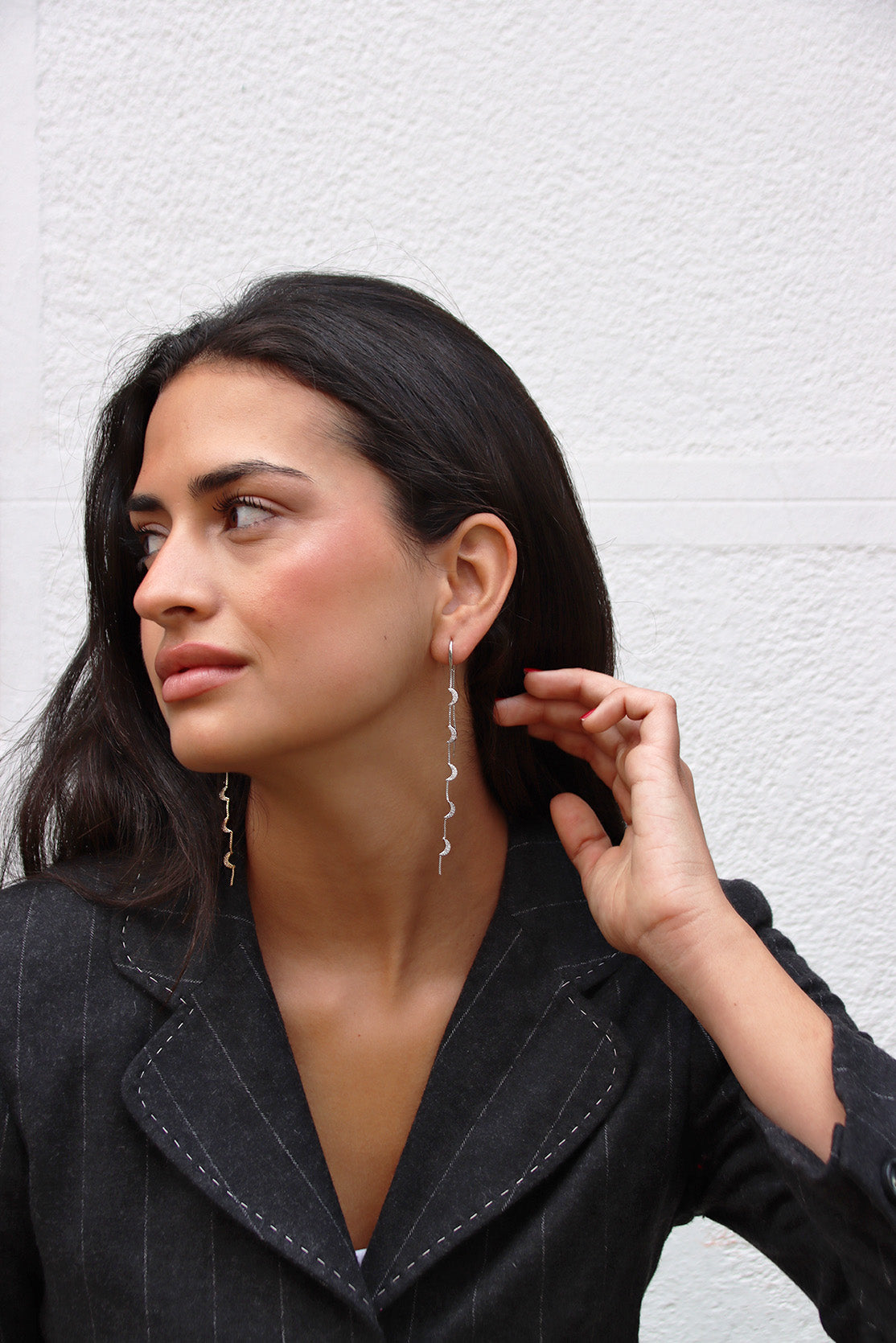 Boucle d'oreille Double Lune