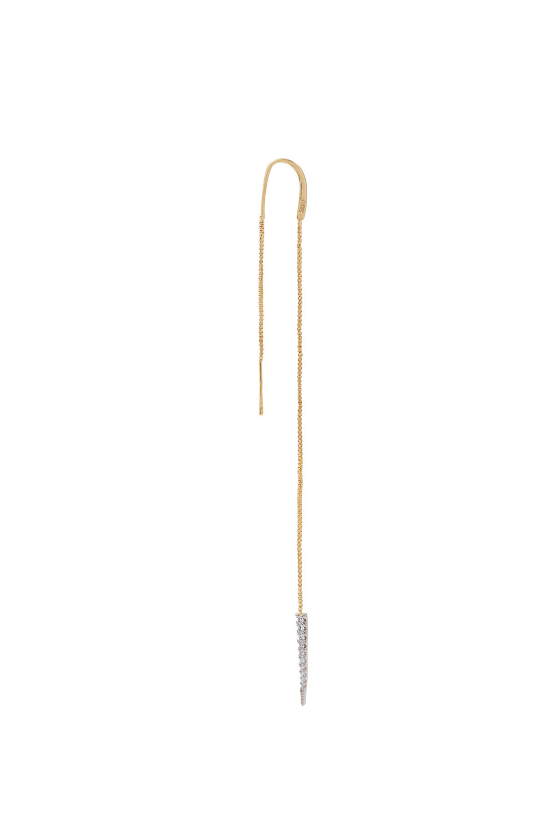 Boucle d'oreille mixte à double chaîne évasée (unité)
