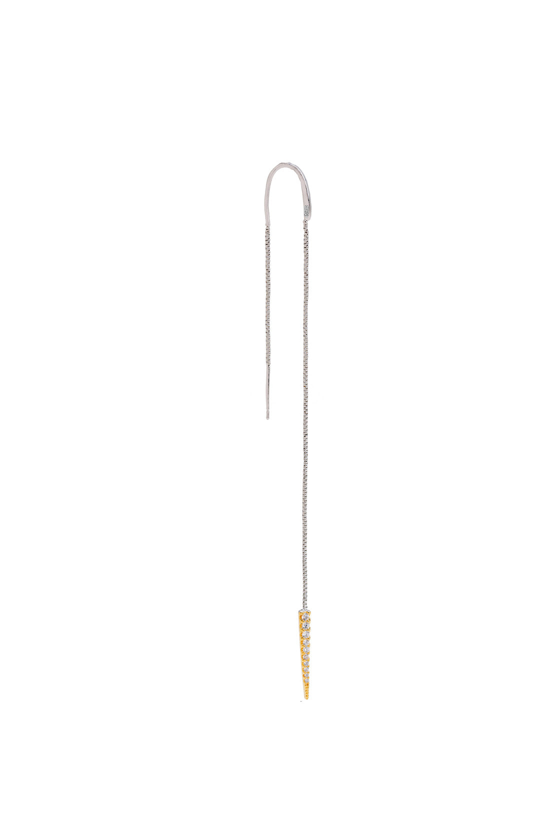 Boucle d'oreille mixte à double chaîne évasée (unité)