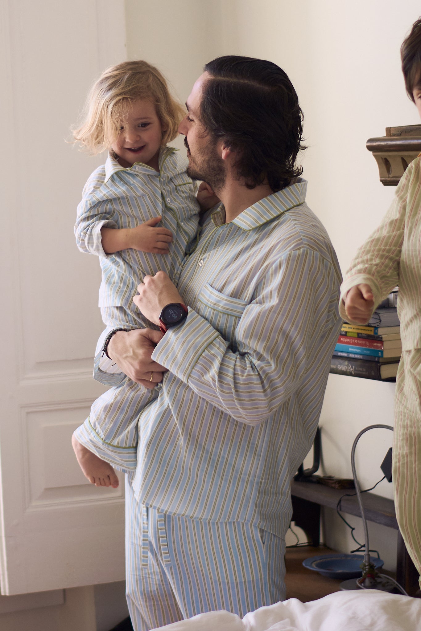 Pyjama Unisexe Rayures Bleues