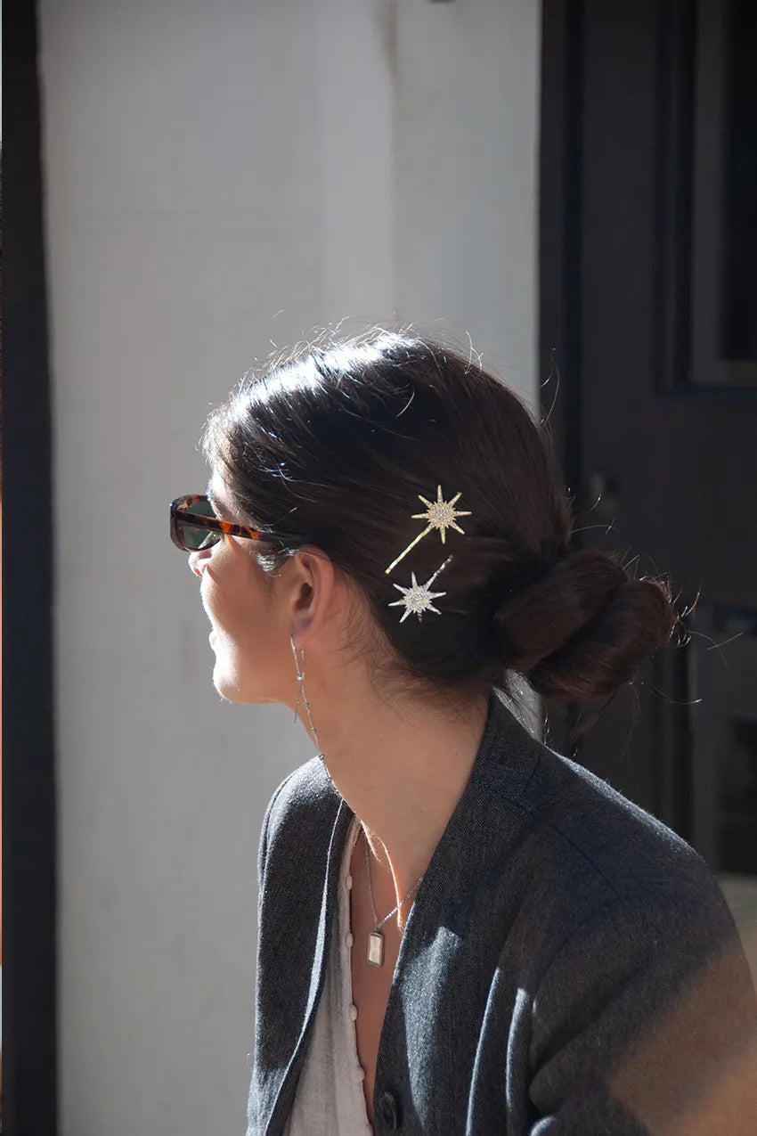 Épingle à cheveux étoile en zircone