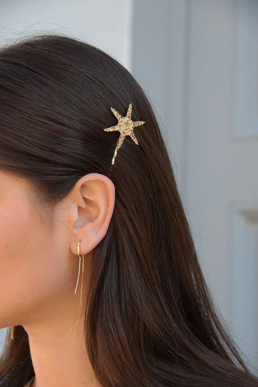 Épingle à cheveux étoile marron