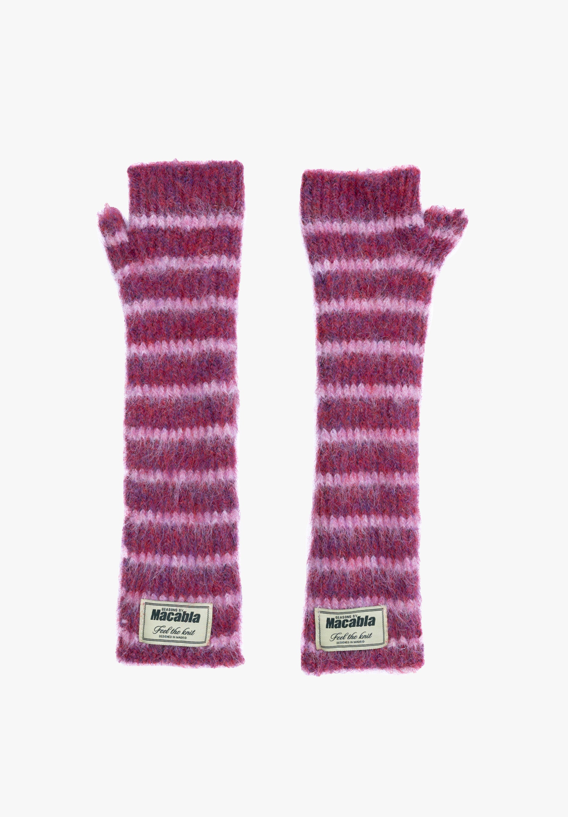 Garnet and Pink Fuzzy Mittens