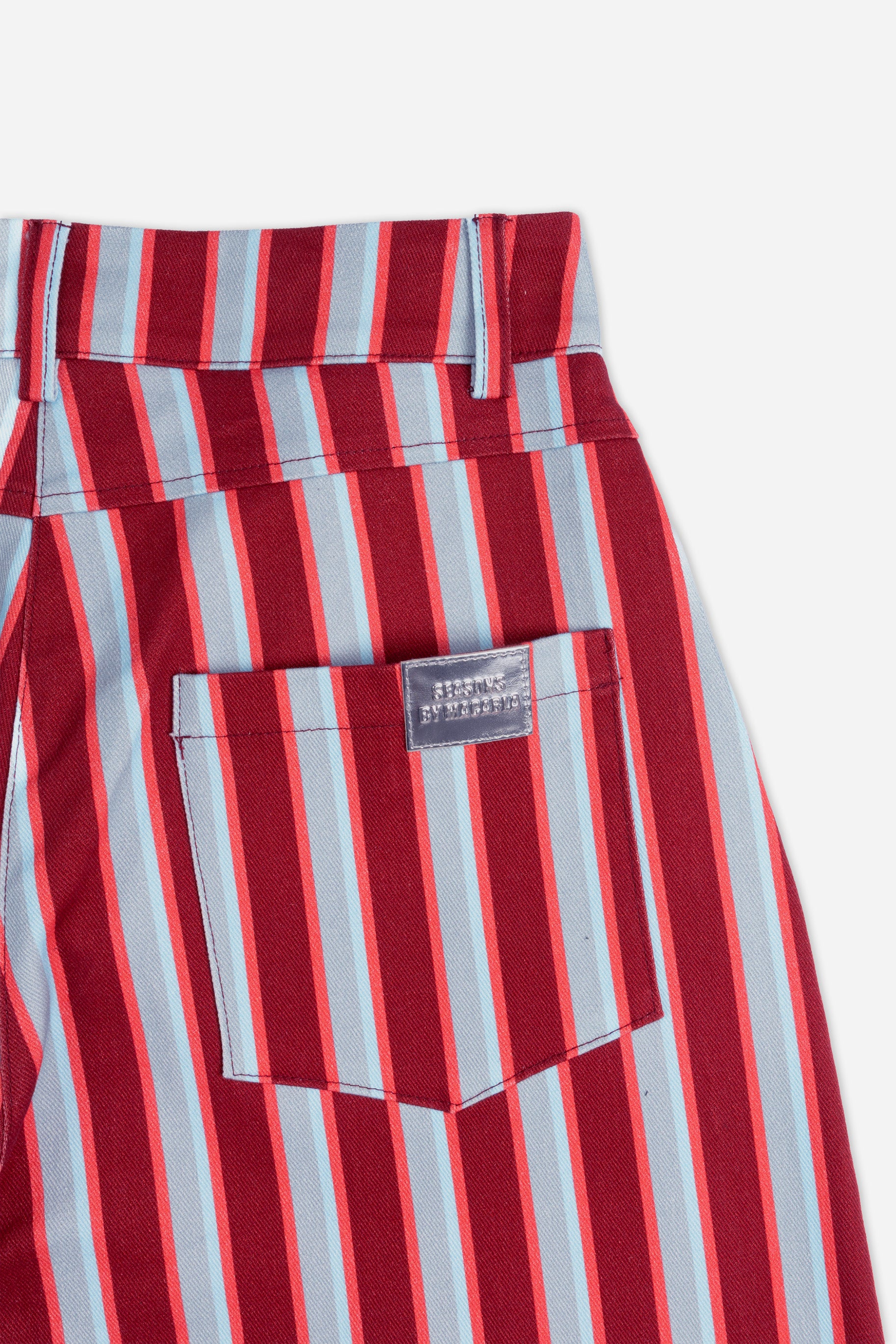 Burgundy Blue Balloon Trousers