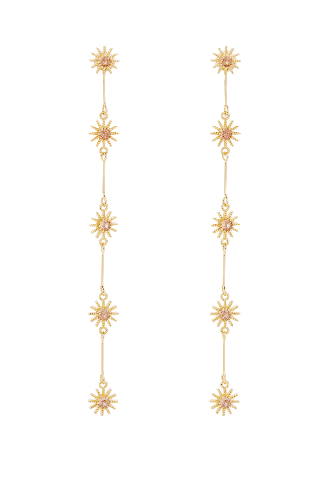 Brown Sun Detachable Earrings