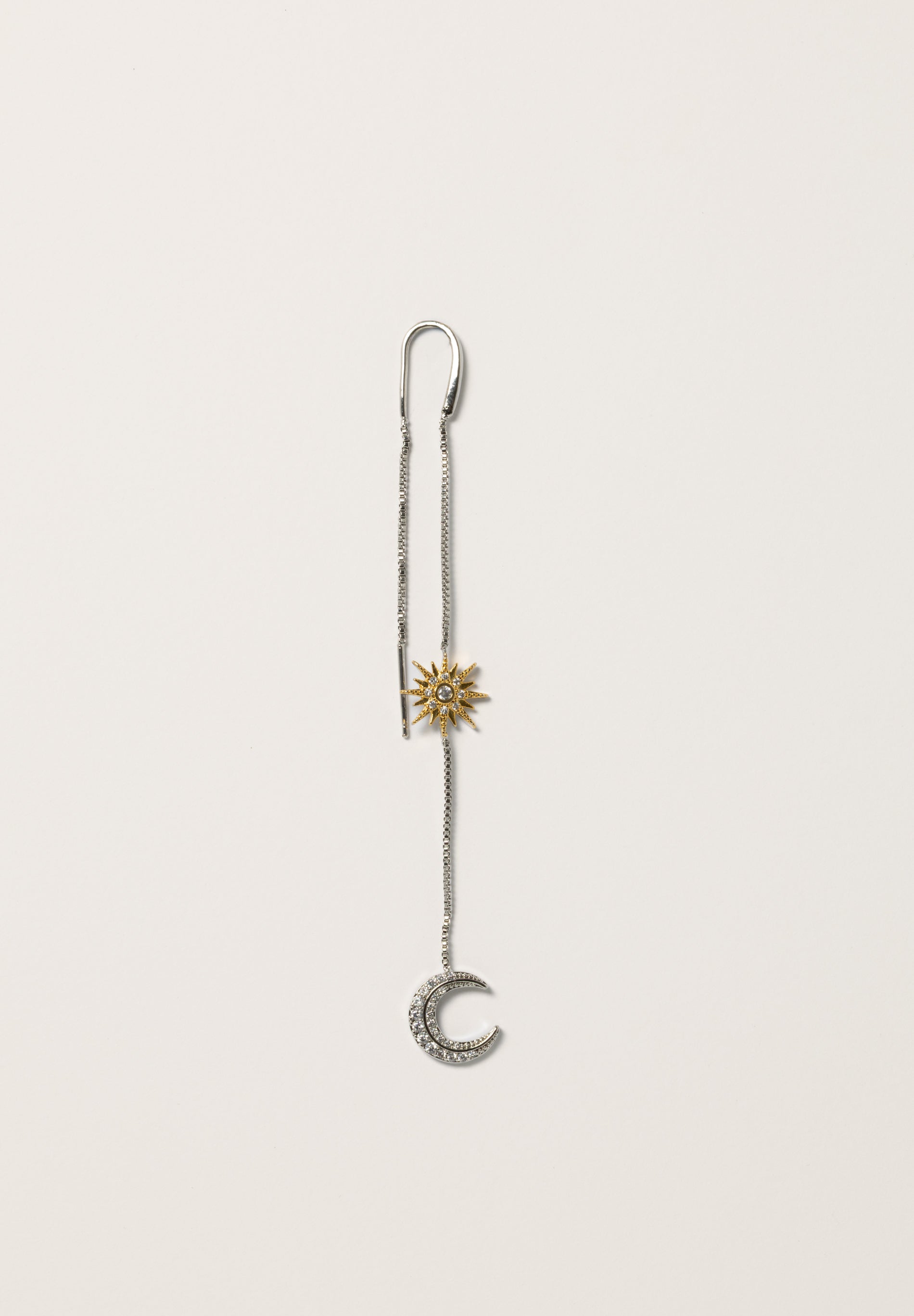 Boucles d'oreilles double chaîne jour et nuit (unité)
