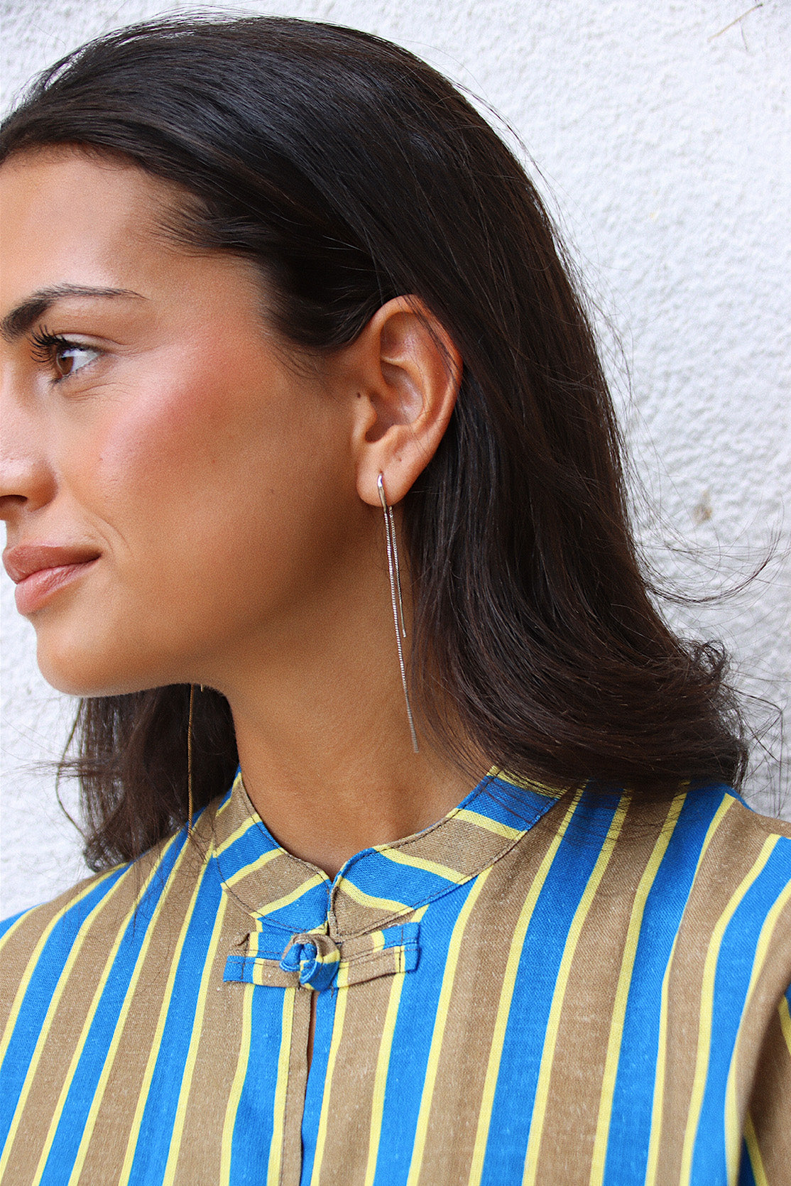 Boucle d'oreille Double Chaîne Longue (Unité)