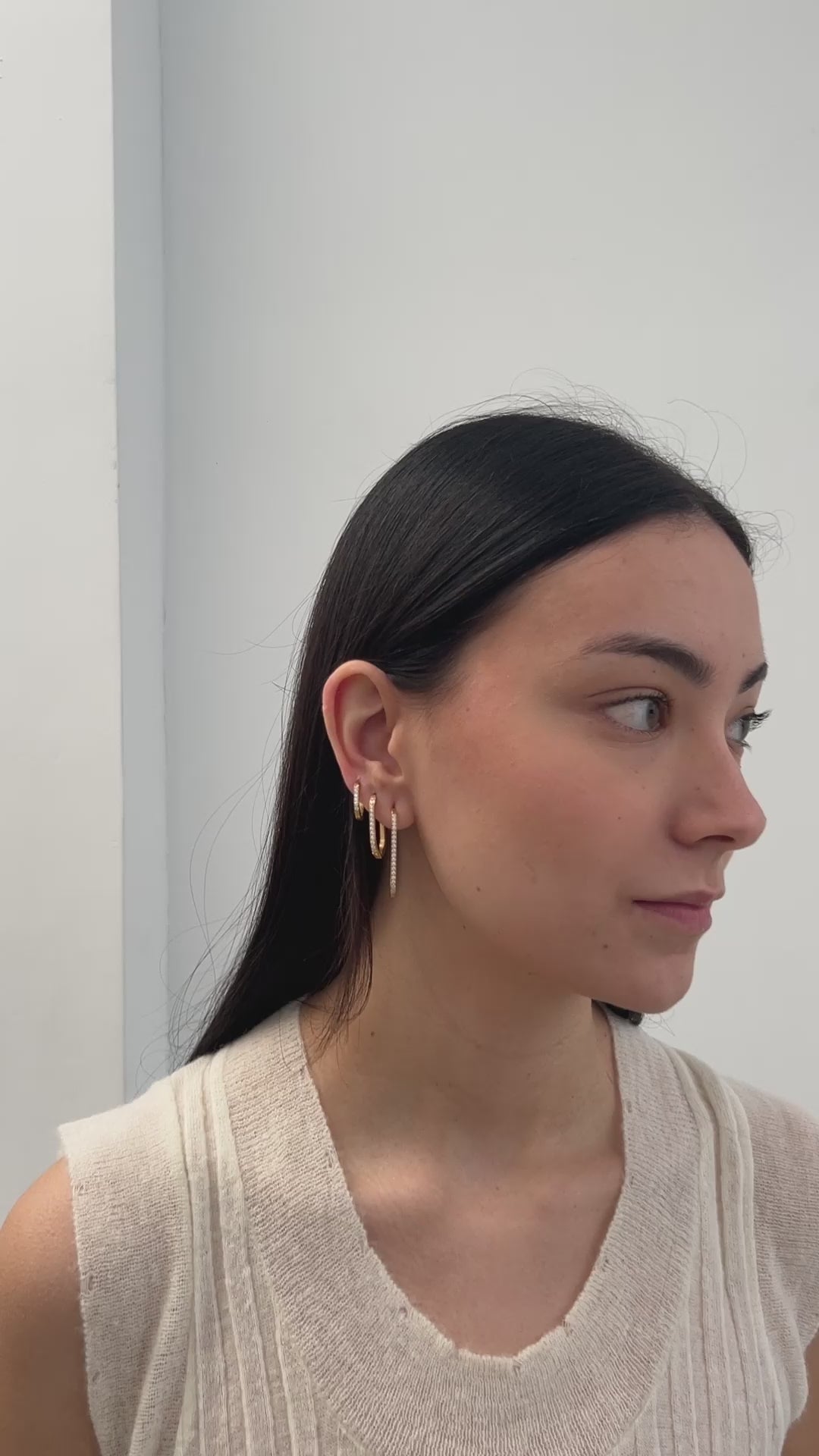 Boucle d'oreille Ovale Zircon (Unité)