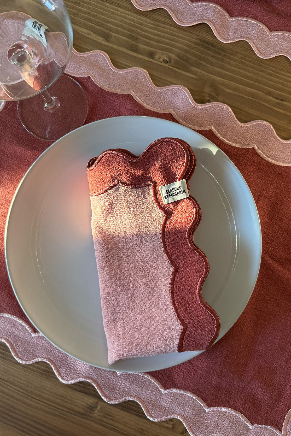 Servilleta Ondas Rosa