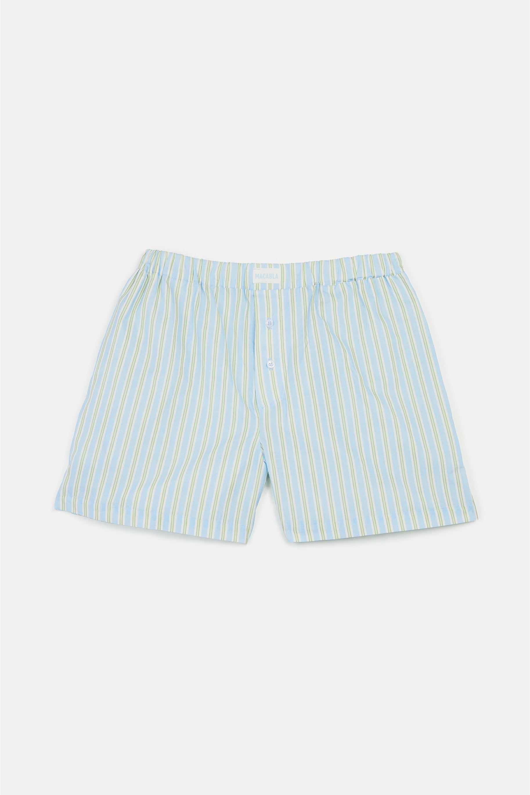 Short Pijama Rayas Azul