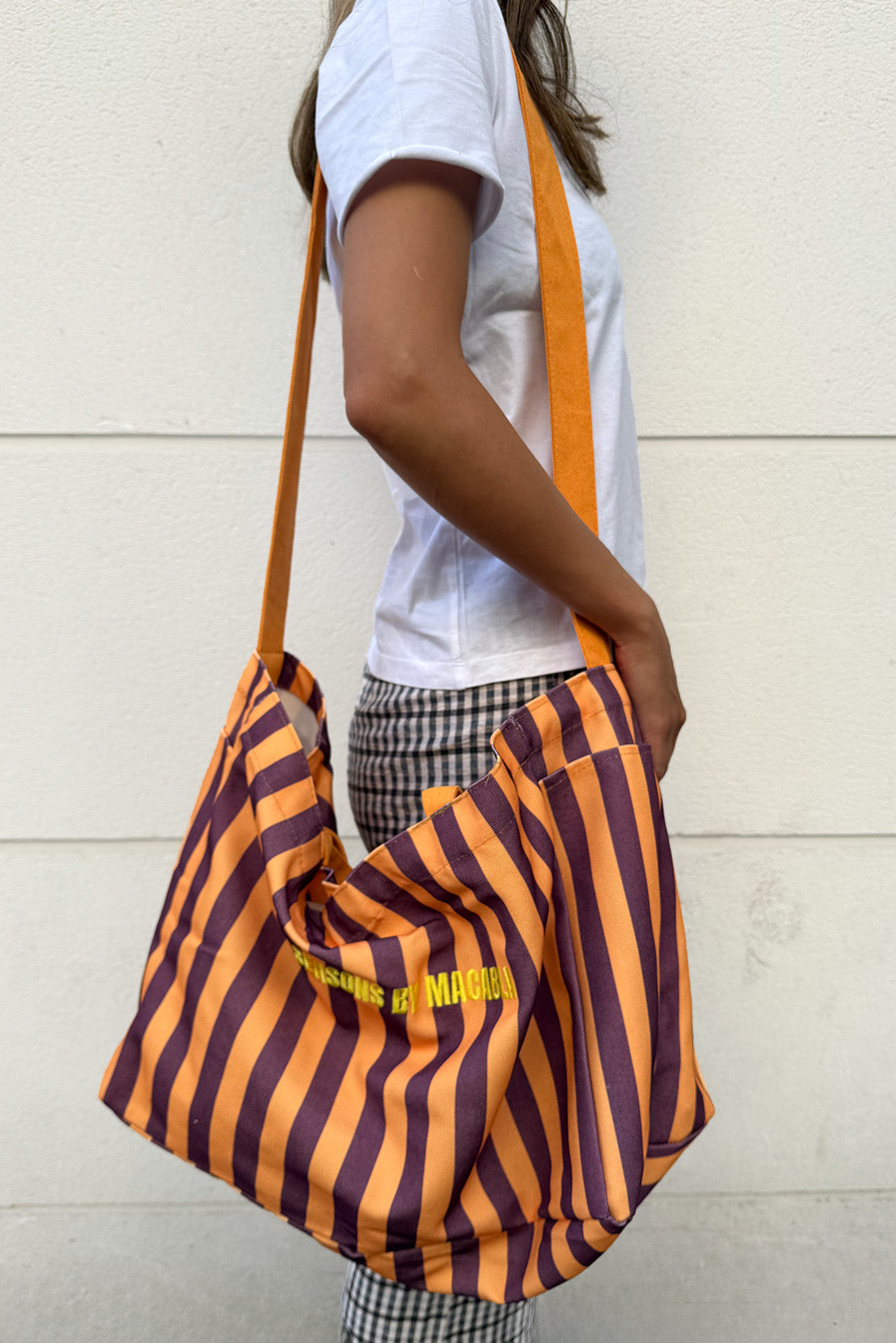 TOTE BAG STRIPES ORANGE