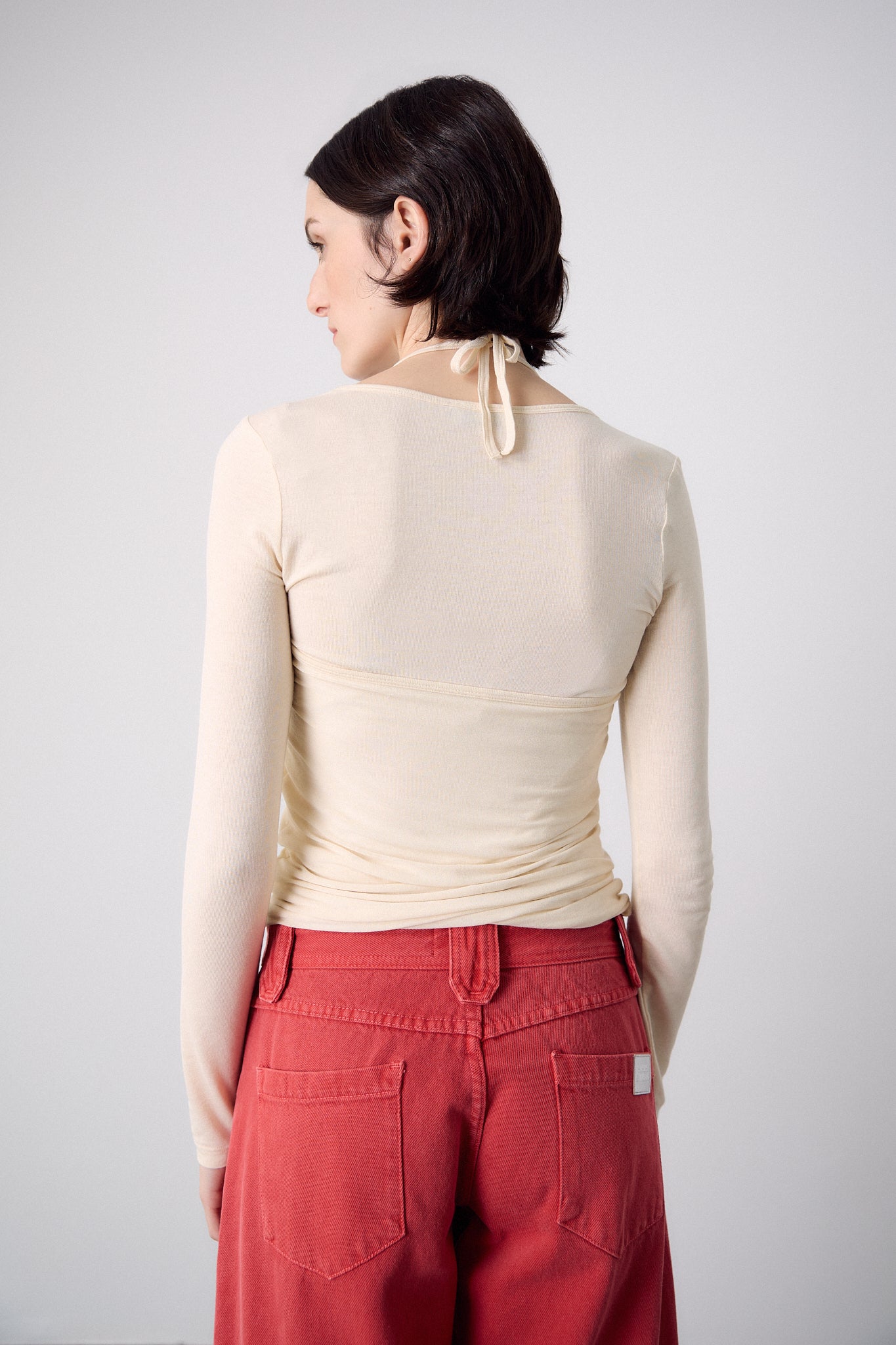 Camiseta Overlay Ecru