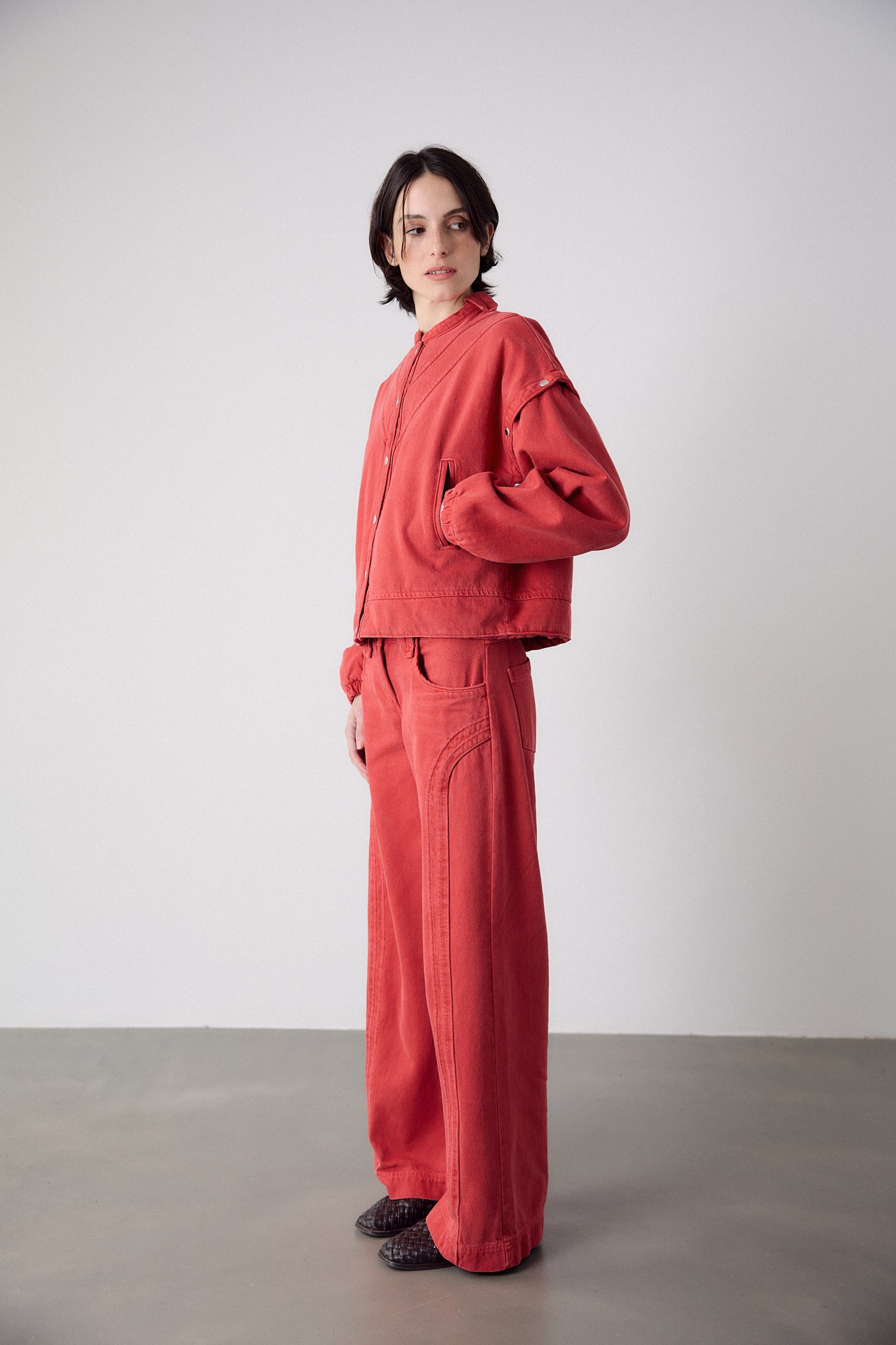 Pantalón Recto Rojo