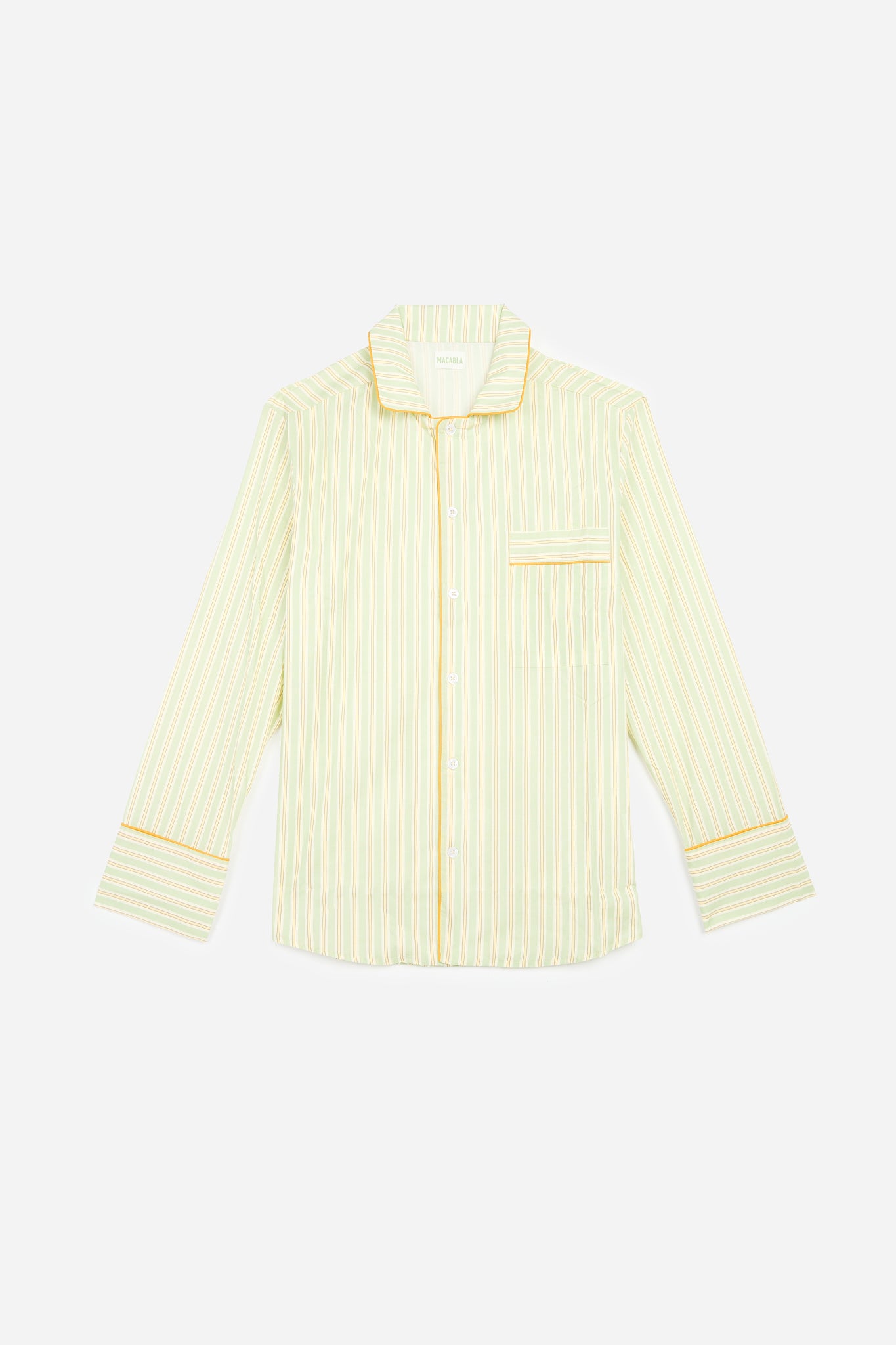 Unisex Green Striped Pyjamas