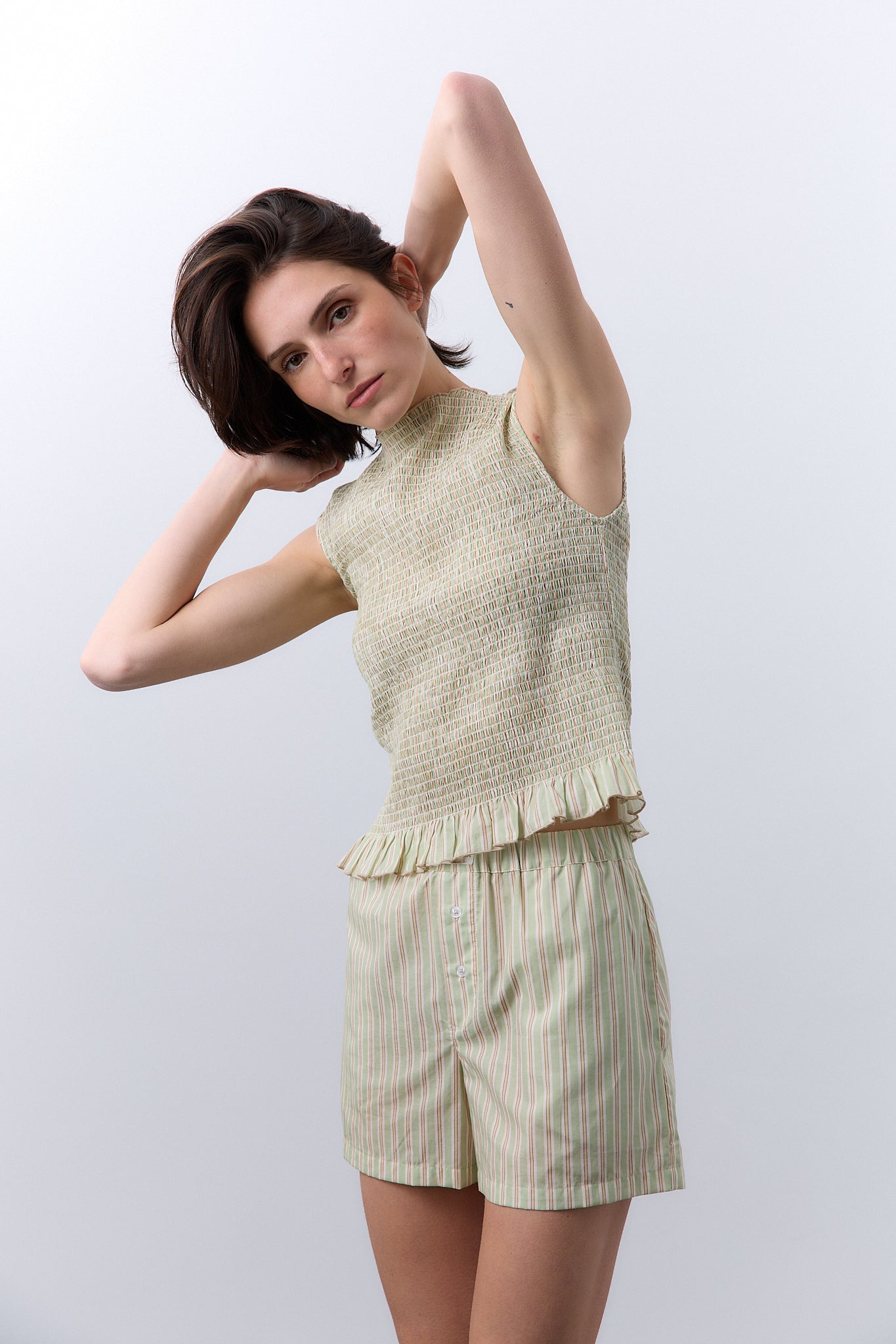 Top Pijama Rayas Verde