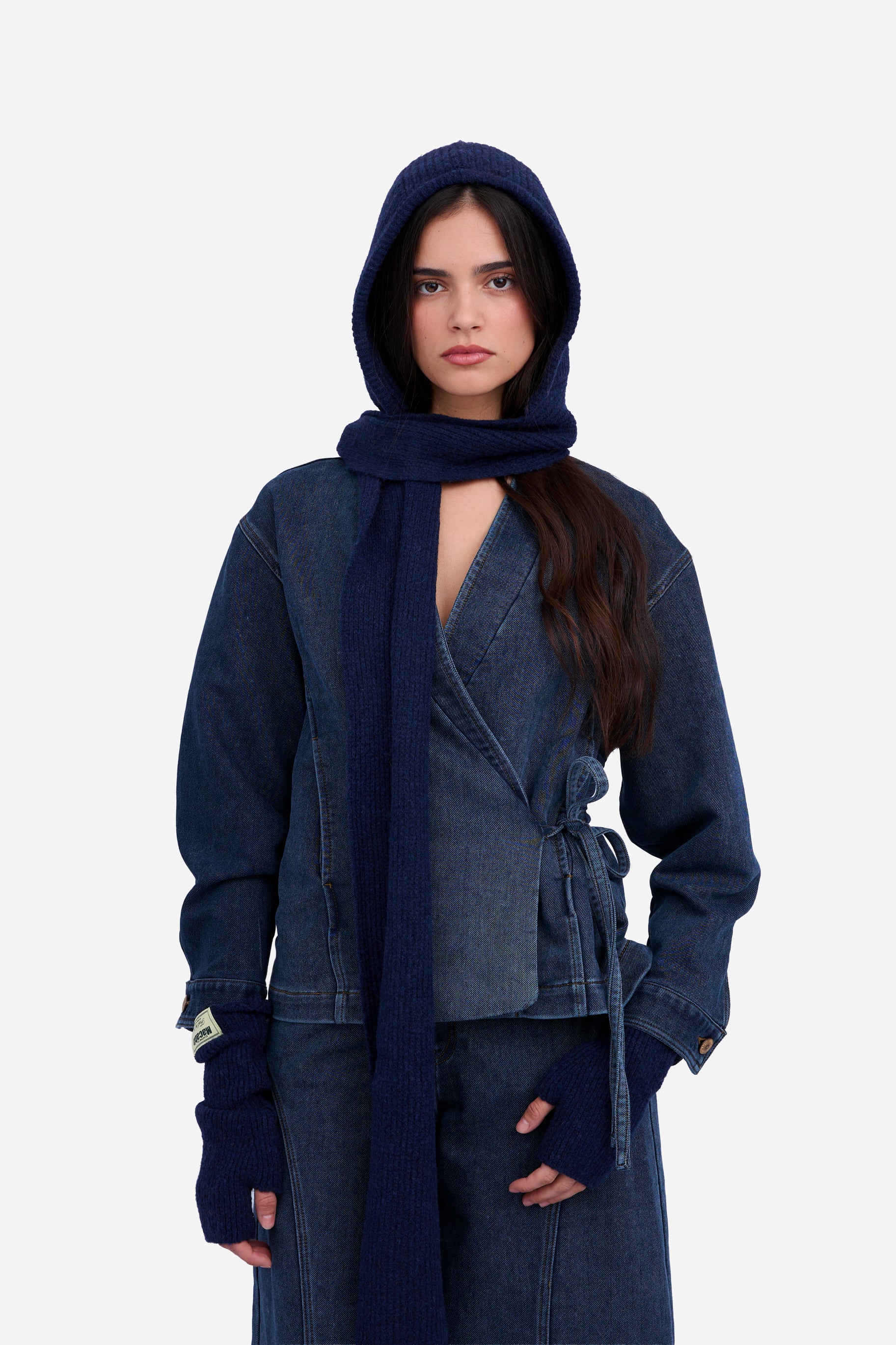 Cagoule Écharpe Bleu Marine