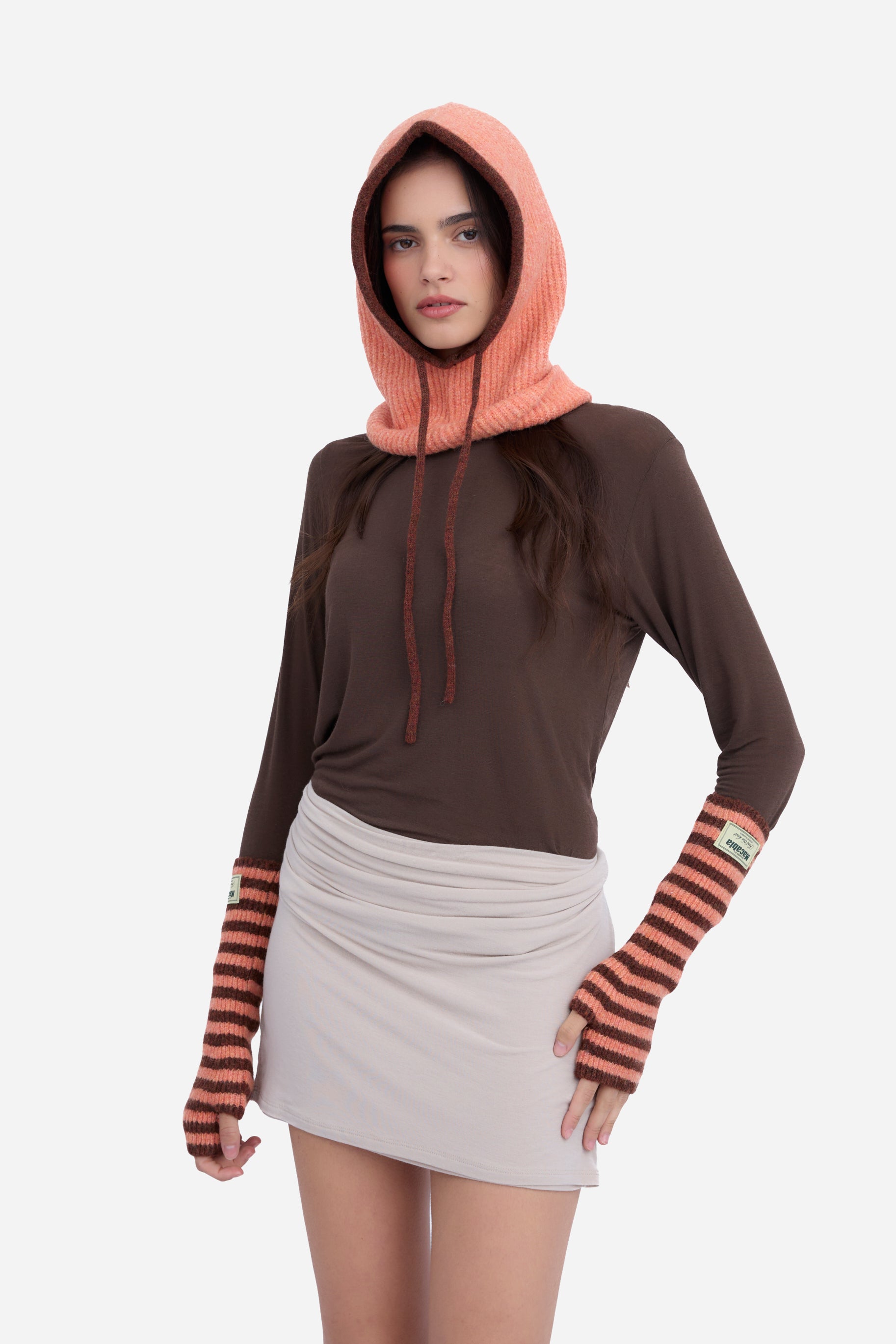 Cagoule Marron et Orange