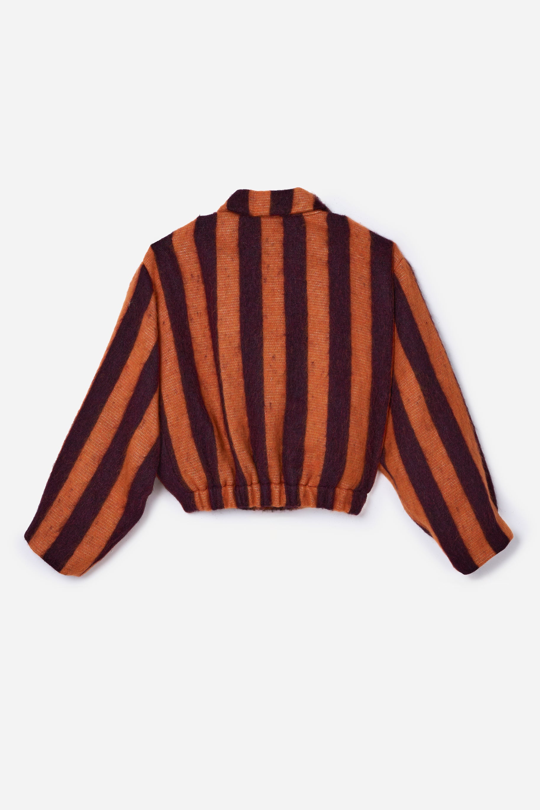 Chaqueta Alpaca Rayas Naranja