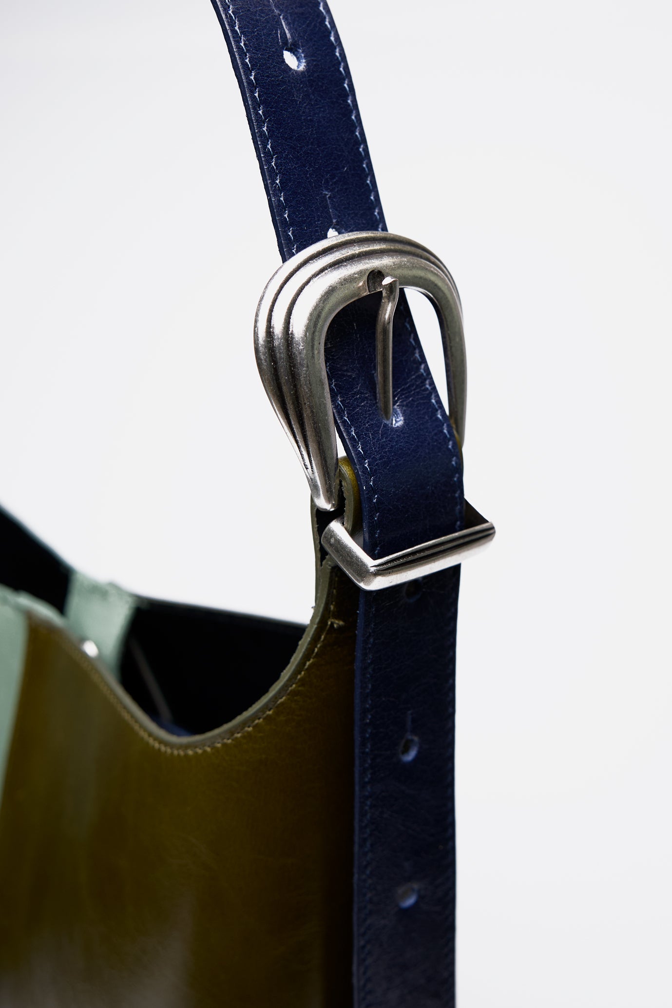 Green and Blue Bucket Bag