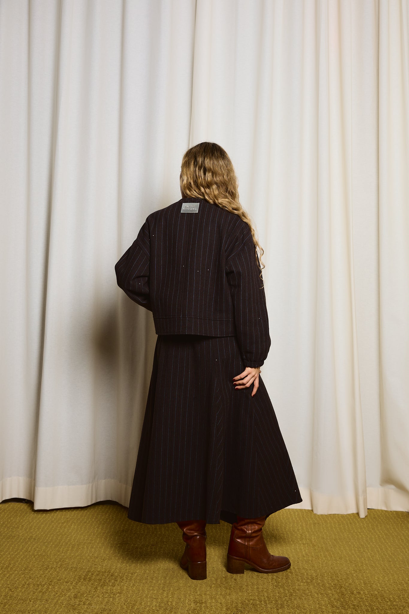 Sequin Striped Skirt