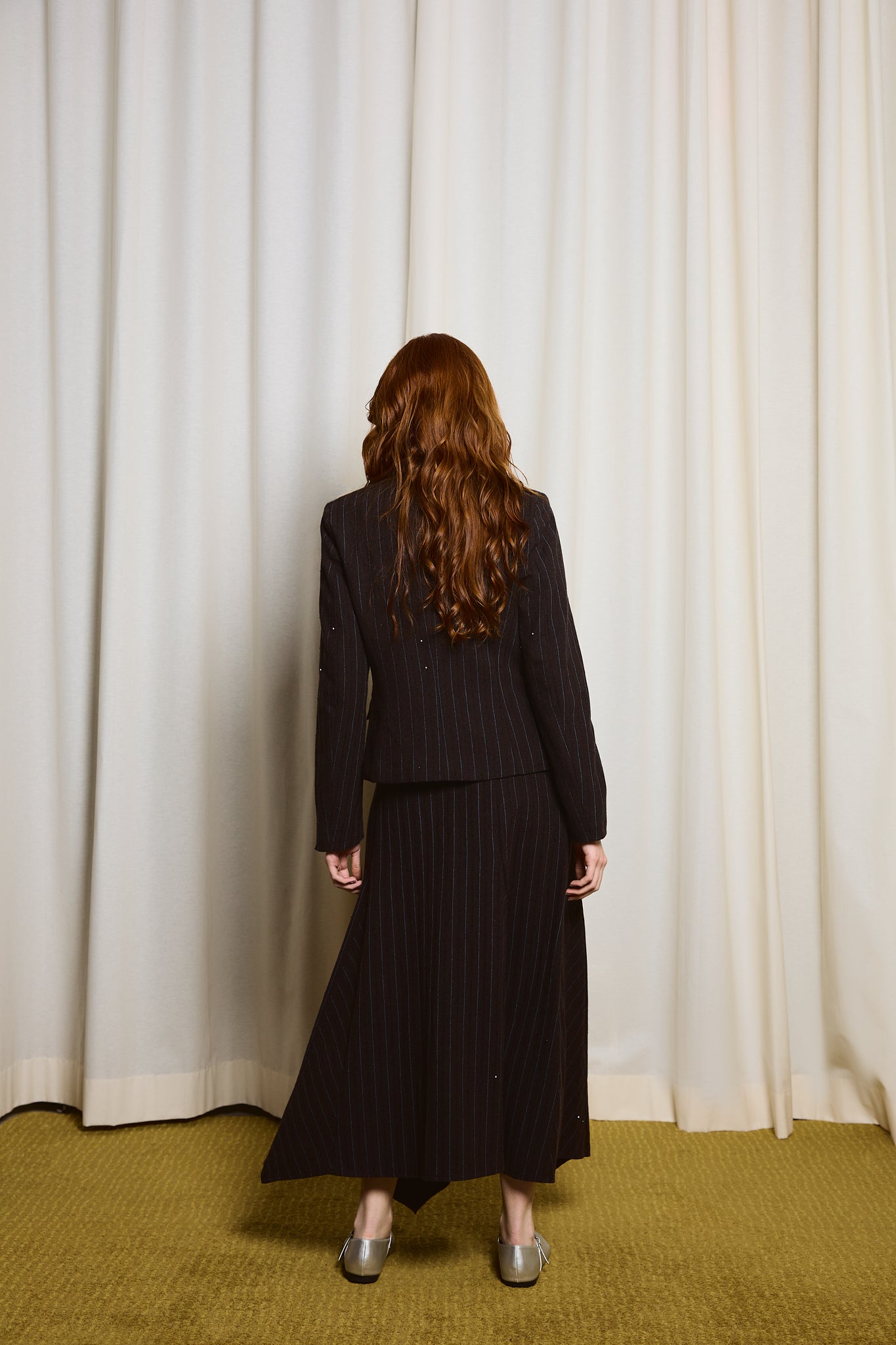 Sequin Striped Skirt