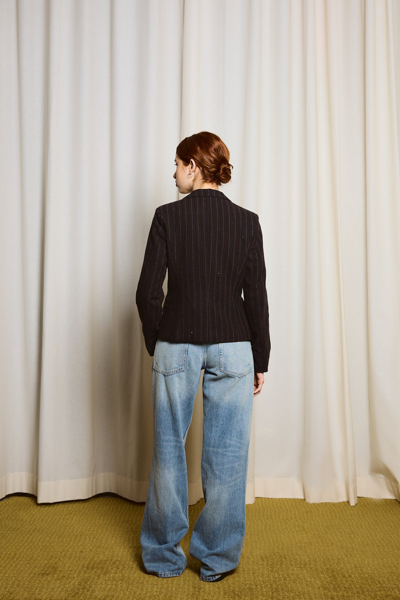 Sequin-Striped Blazer