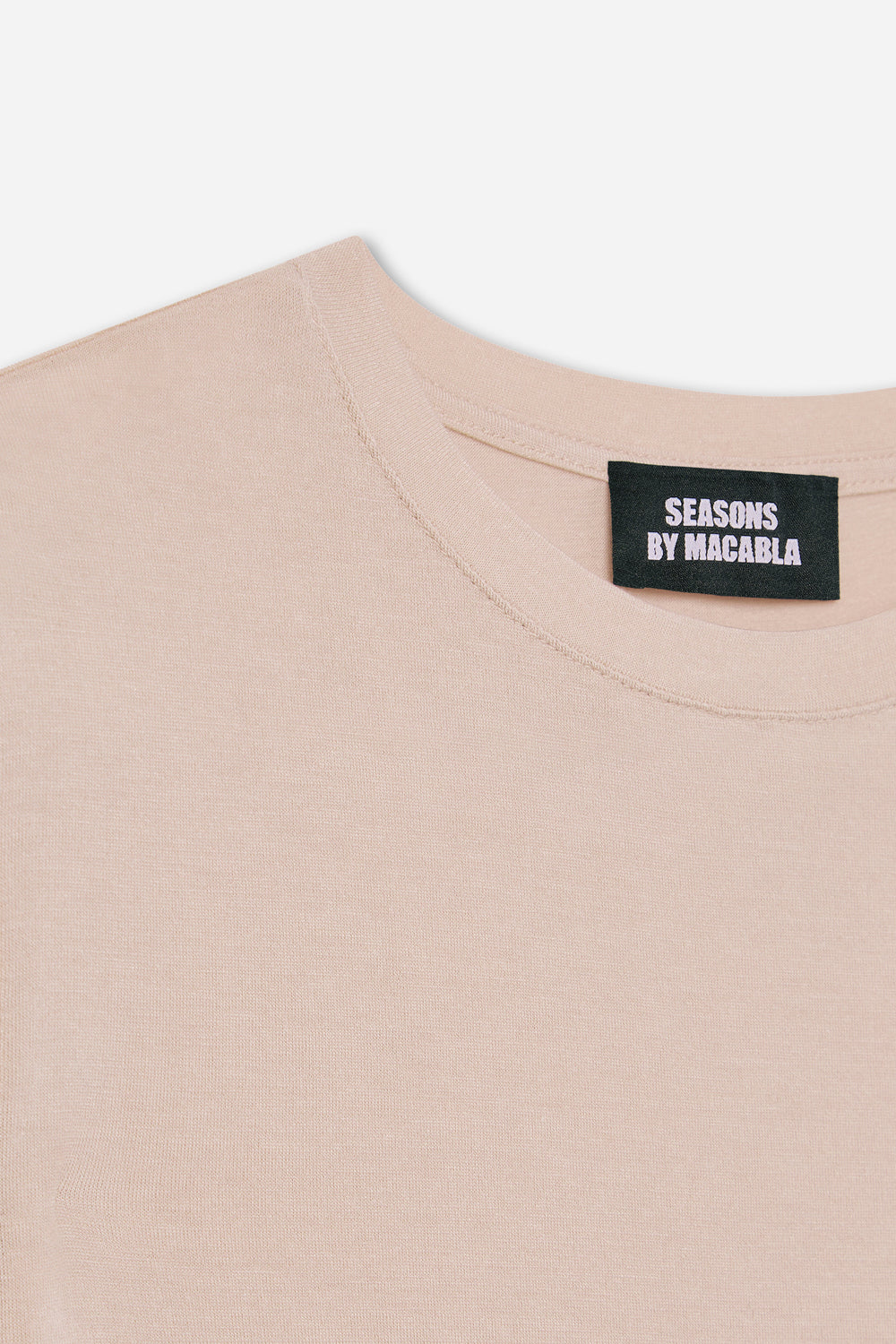 Camiseta Cashmere Manga Larga Beige