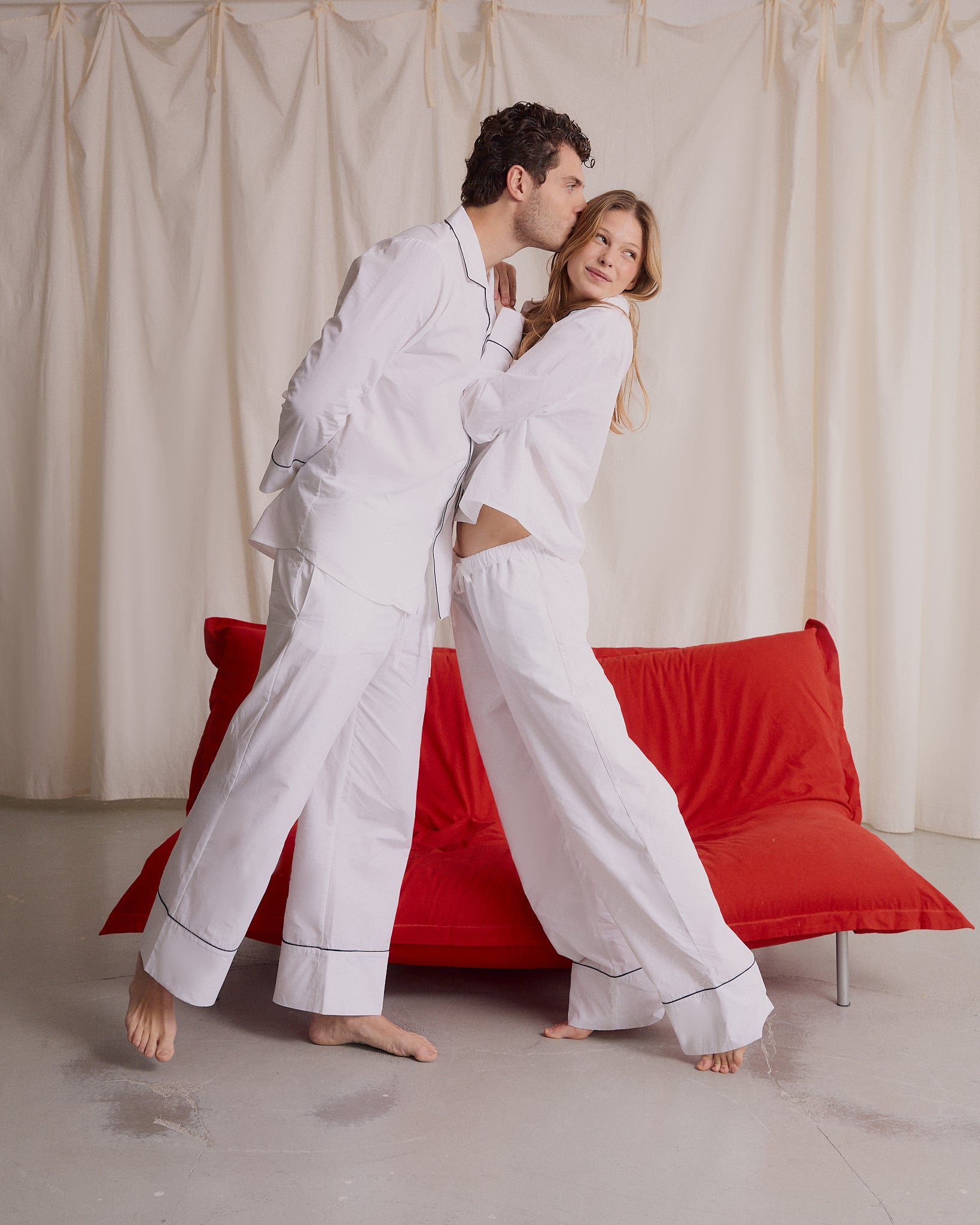 Pijama Hombre White Navy