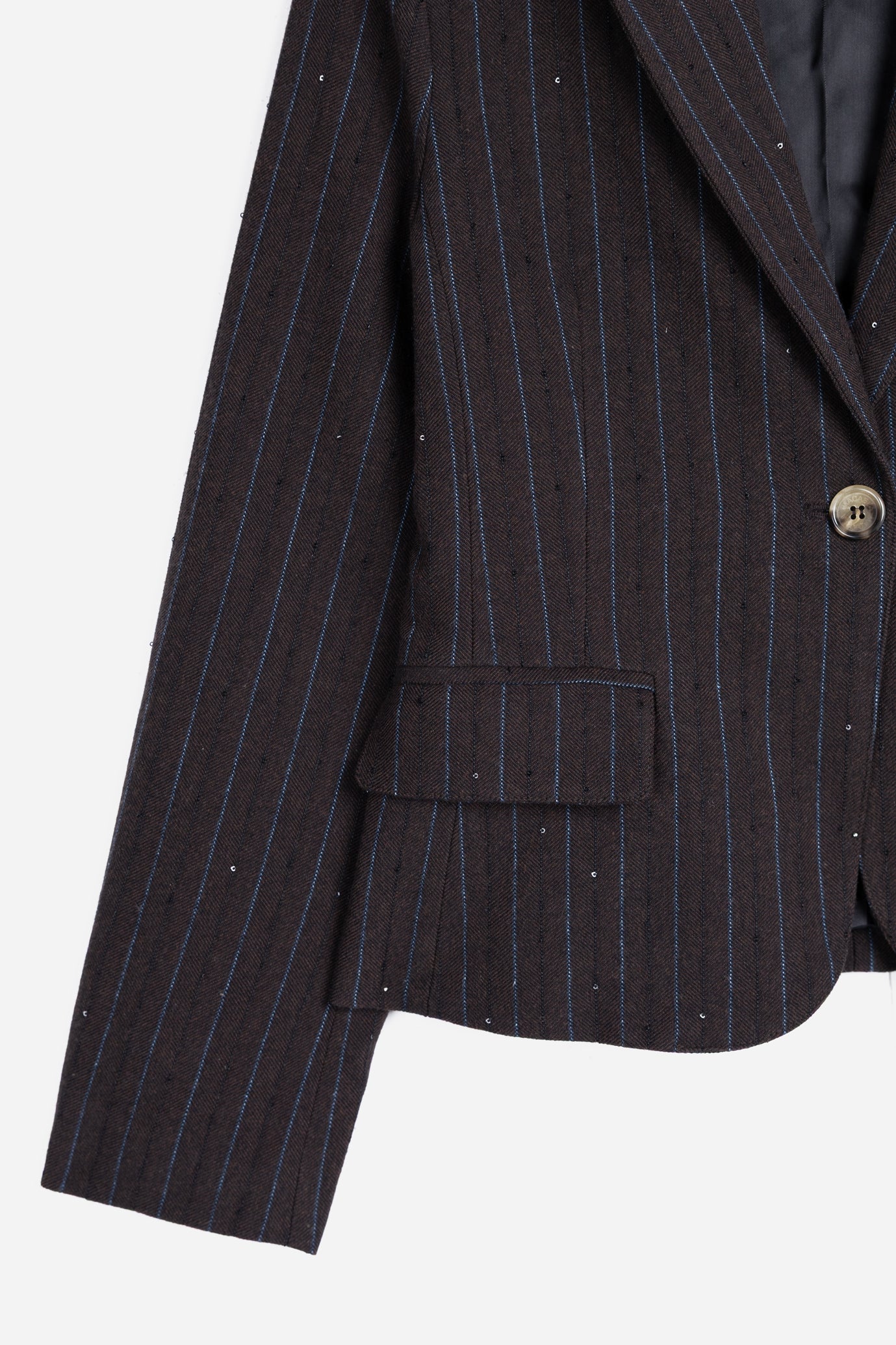 Sequin-Striped Blazer