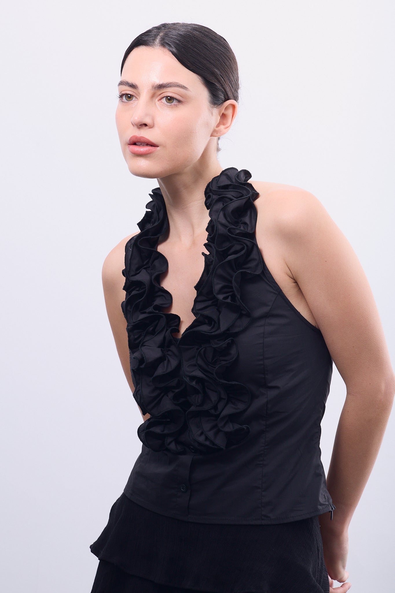 Top Volantes Negro